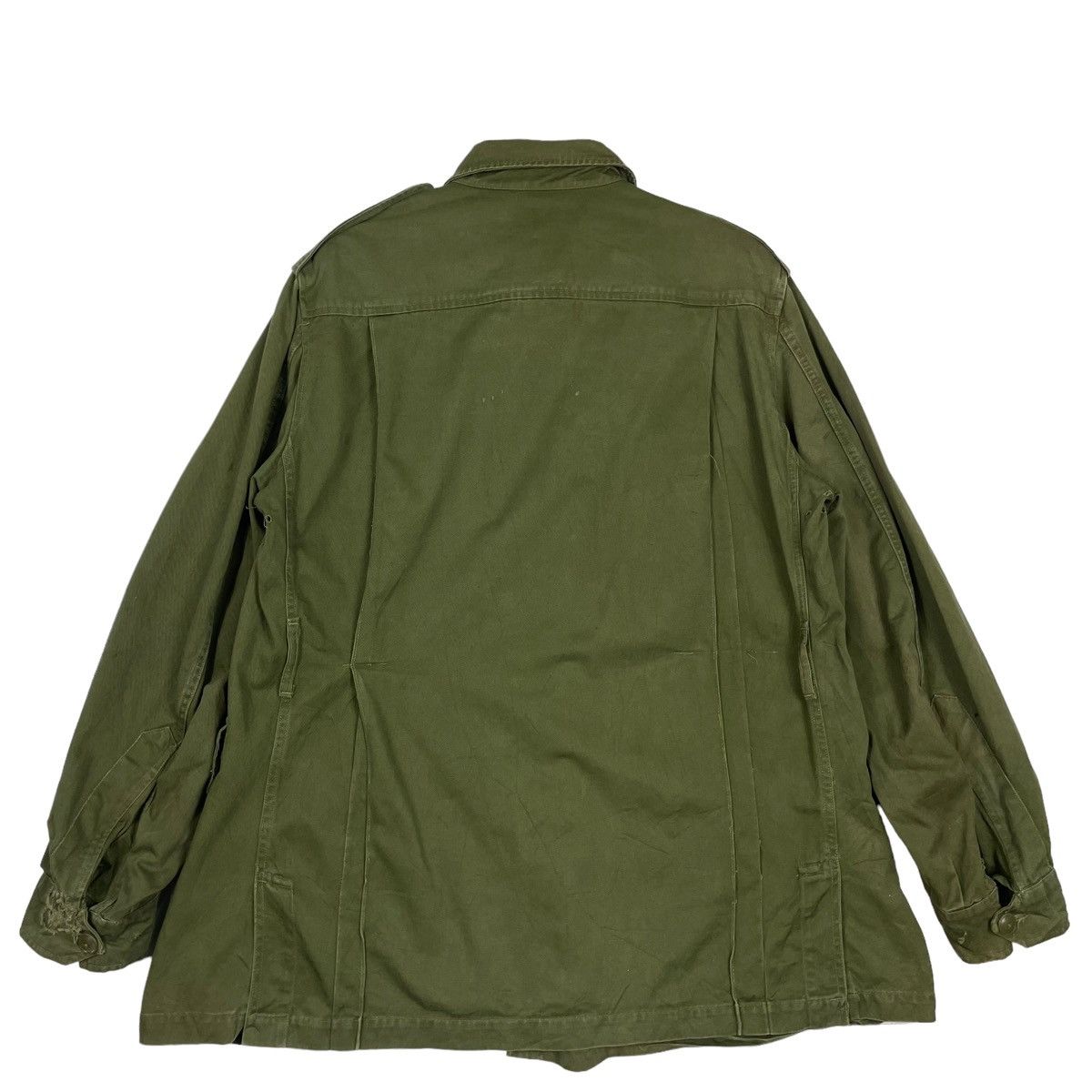 Vintage 💥70s OG ARMY BUTTON FIELD JACKET SHIRT Size US L / EU 52-54 / 3 - 7 Thumbnail