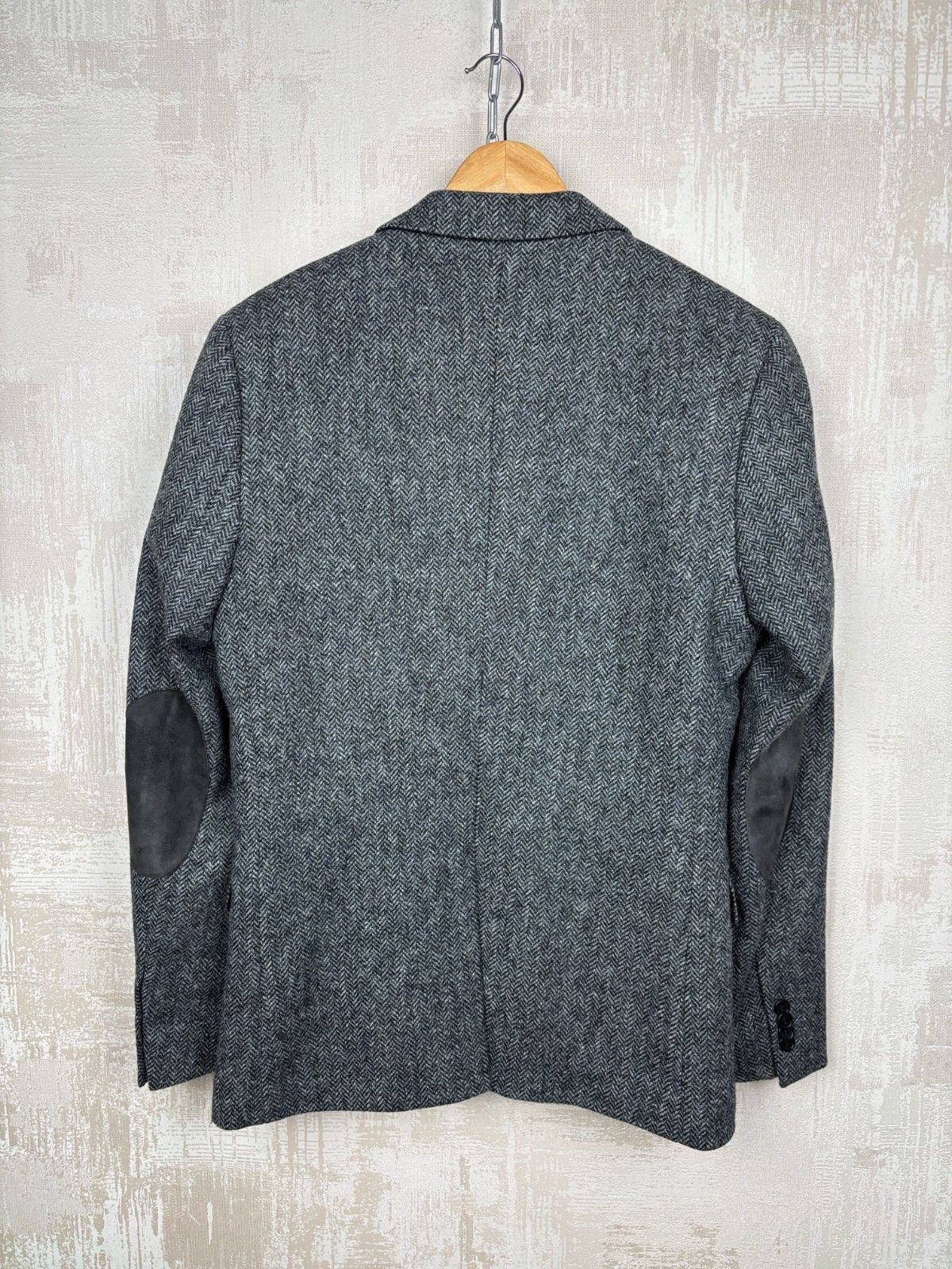 H&M H&M Moon Wool Tweed Herringbone Elbow Pads Blazer EU 48 Size 38R - 17 Thumbnail