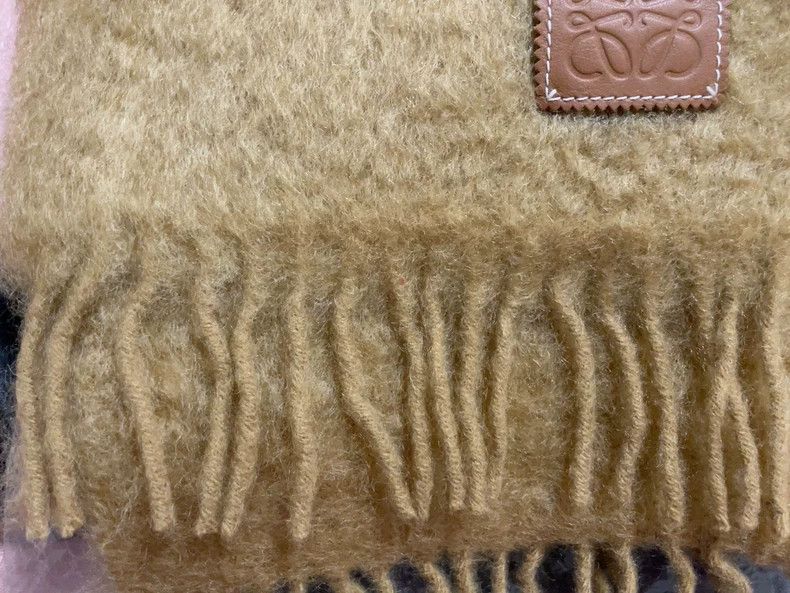 Loewe LOEWE Wool and horsehair mixed fringe scarf Size ONE SIZE - 7 Thumbnail