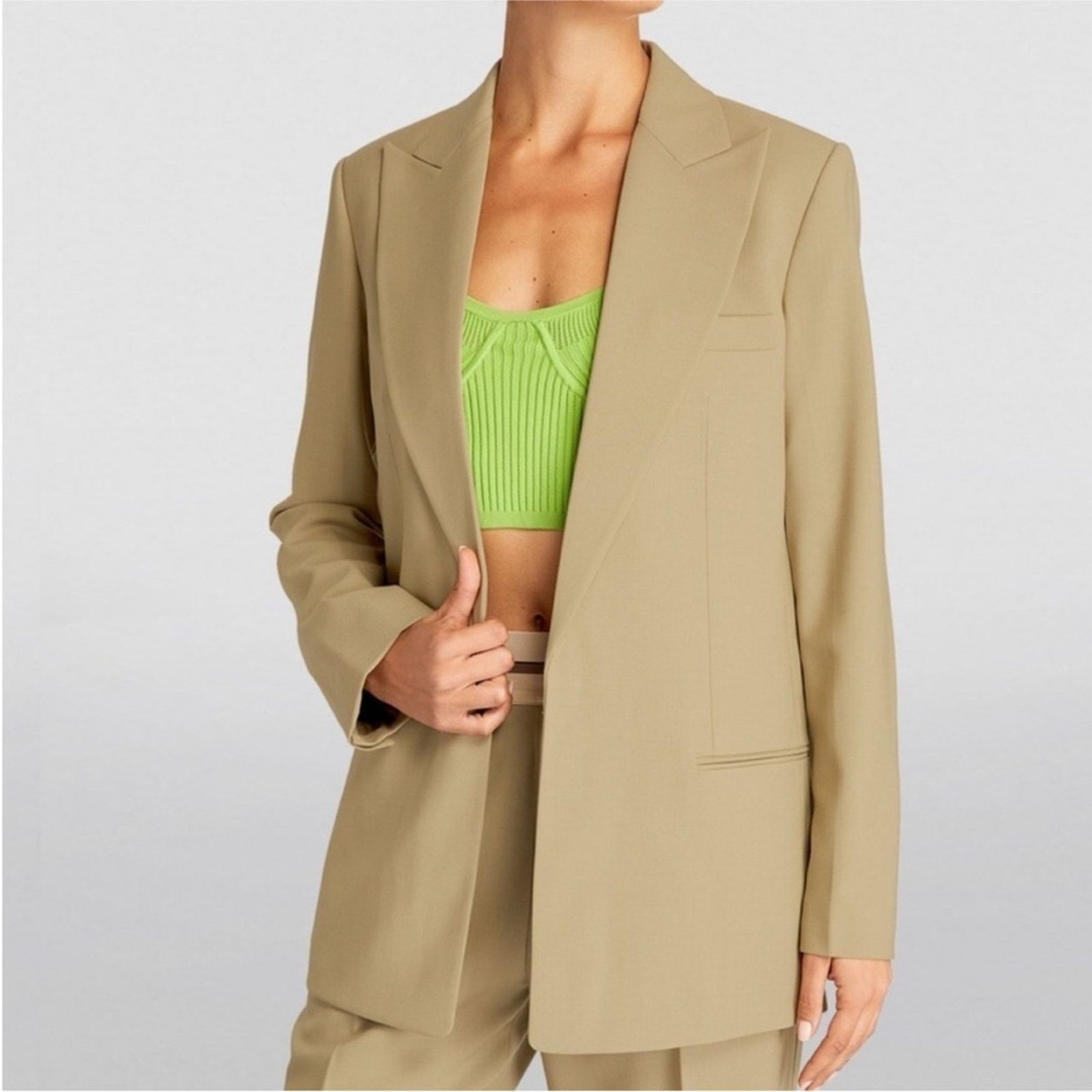 183 NWOT Helmut Lang $550 Women's Tan Blazer Size 0