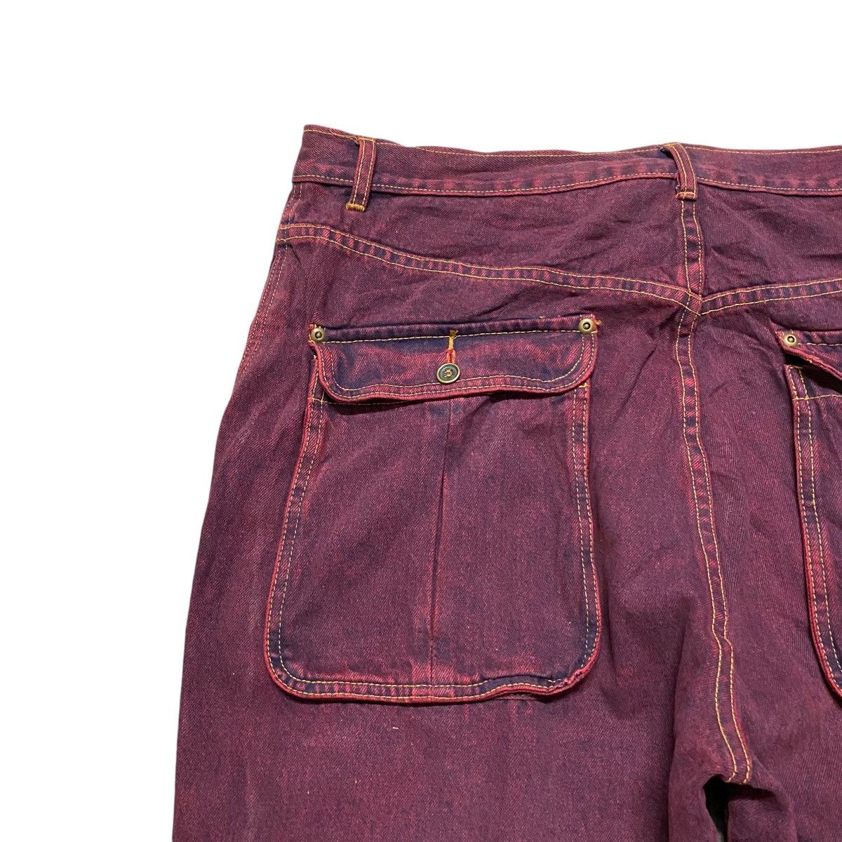 Vintage Vintage SWEET HEART Red Blood Fabulous Denim Baggy Pants Size US 38 / EU 54 - 10 Thumbnail