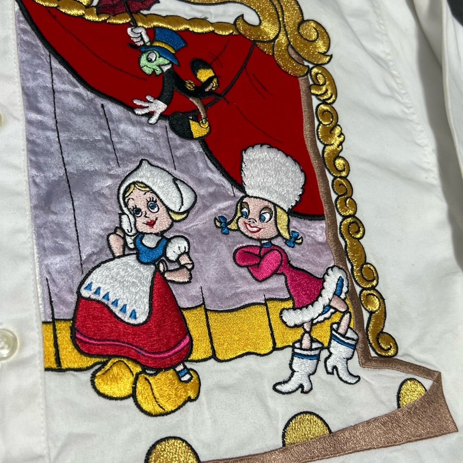 Disney Disney Pinocchio Vintage Embroidered Button Up Shirt RARE Size US XL / EU 56 / 4 - 4 Thumbnail