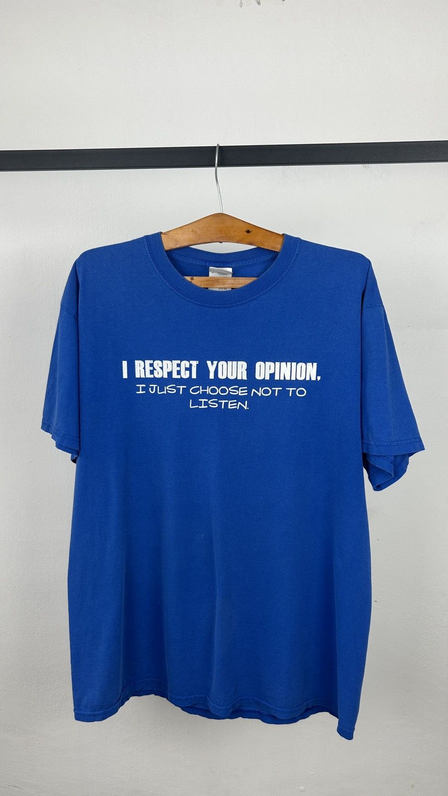 Vintage 2000s Wording Tee Size US L / EU 52-54 / 3 - 4 Thumbnail