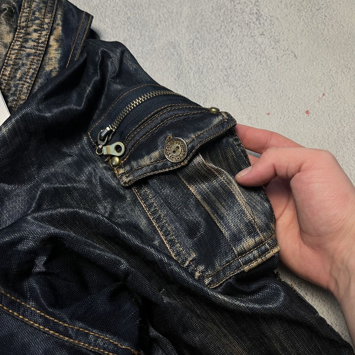Japanese Brand × Vintage Y2K Japan style vintage Ravel Faded bomber jacket Size US XL / EU 56 / 4 - 6 Thumbnail