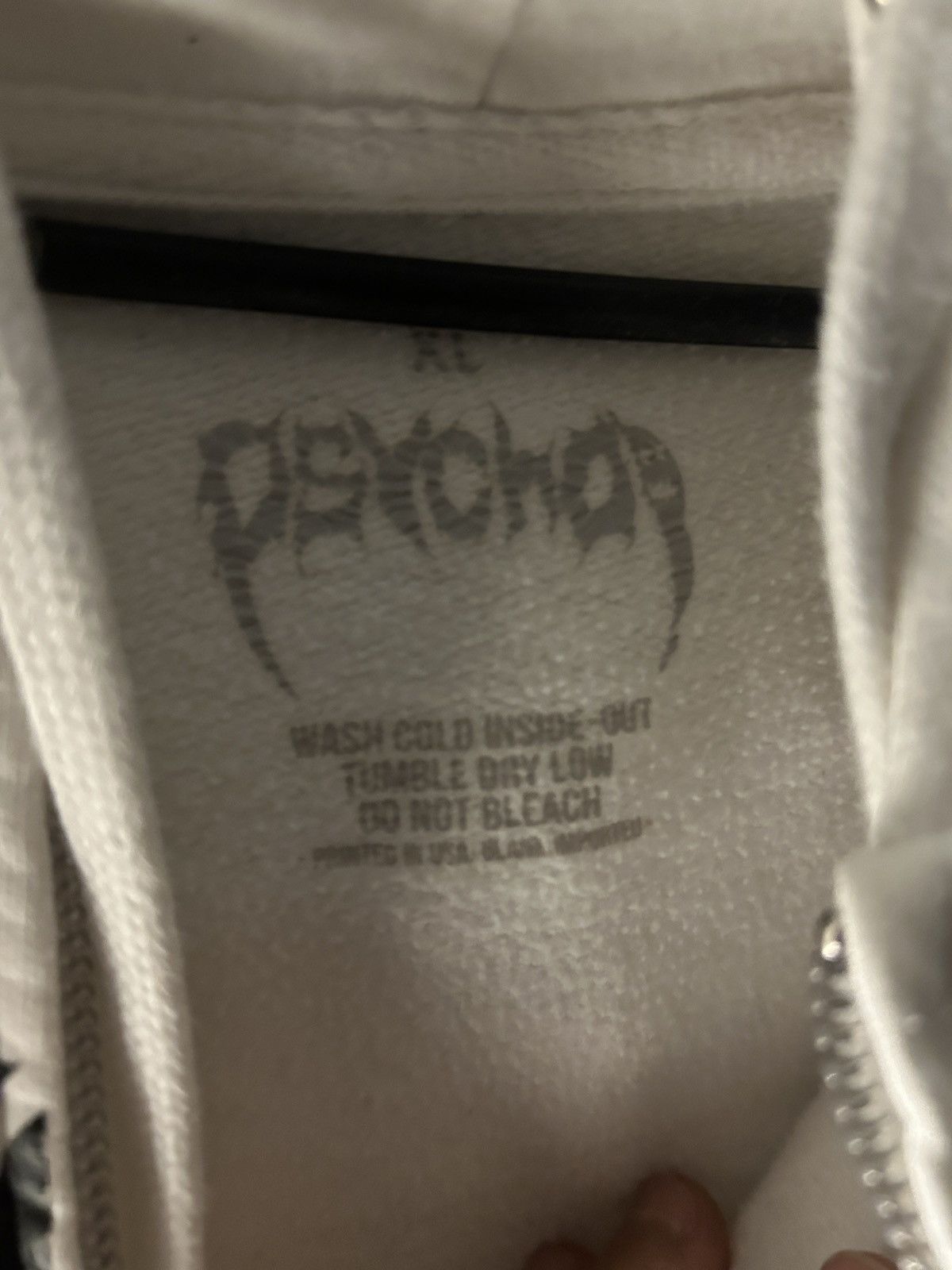 Japanese Brand White & Black Psycho hoodie Size US XL / EU 56 / 4 - 3 Thumbnail