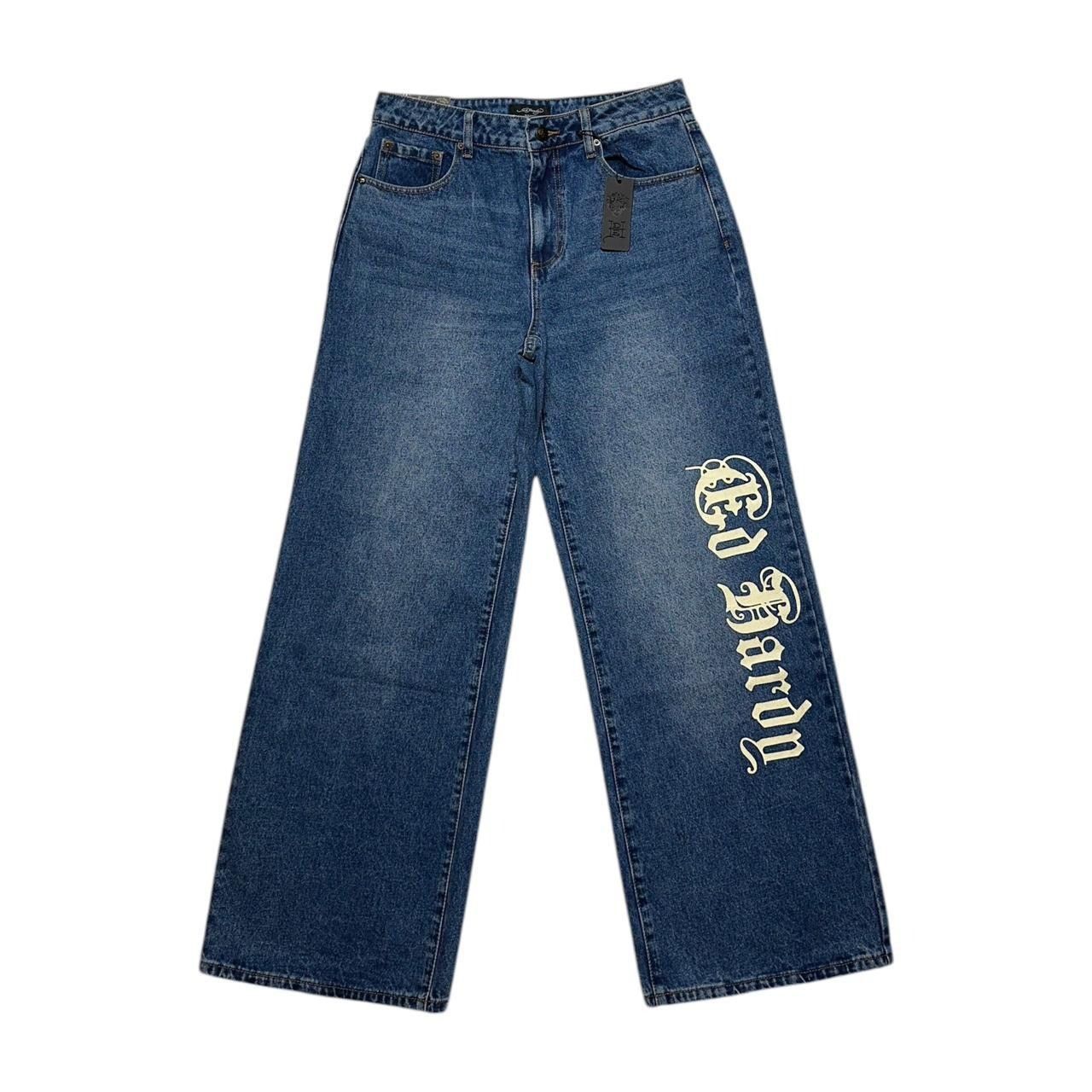 Ed Hardy × Vintage Ed Hardy Wide Leg Jeans Size 30" / US 8 / IT 44 - 2 Thumbnail