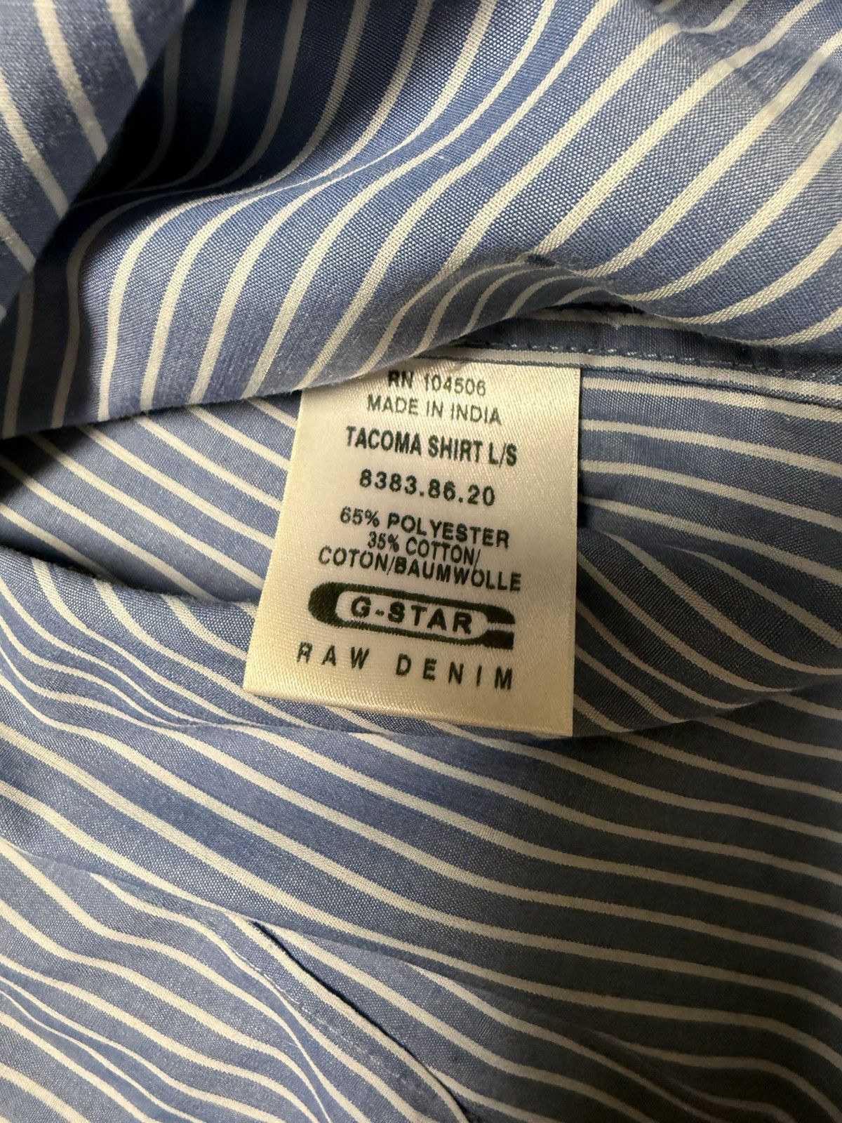 G-Star G star Raw Men's Tacoma Long Sleeve Button-Up Shirt XXL! Size US XXL / EU 58 / 5 - 5 Thumbnail