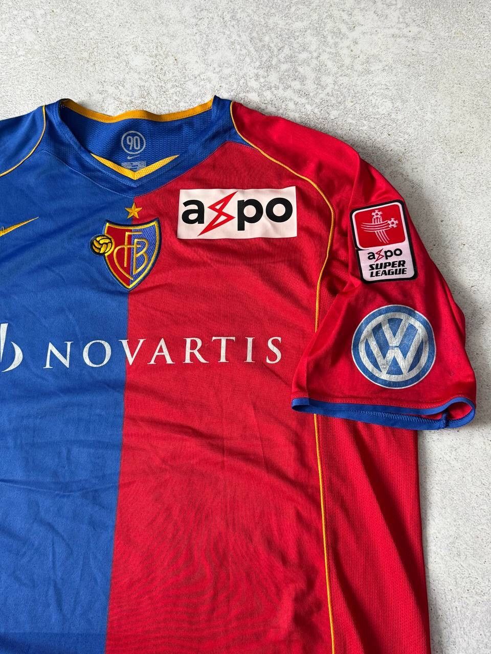 Nike × Vintage Vintage Nike F.C Basel Soccer Jersey T-shirt Big Logo Y2K Size US XL / EU 56 / 4 - 2 Thumbnail