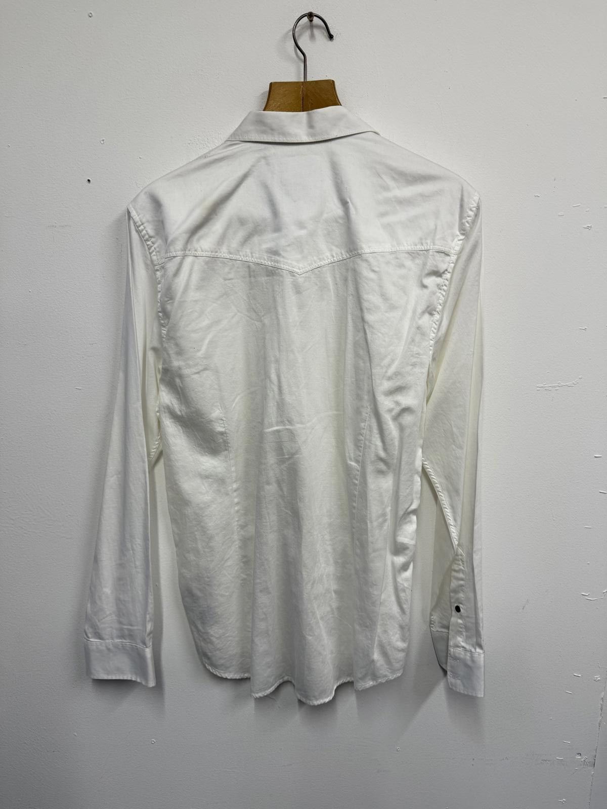 Guess Guess Men's White Long Sleeve Button-Up Shirt Size US M / EU 48-50 / 2 - 2 Thumbnail
