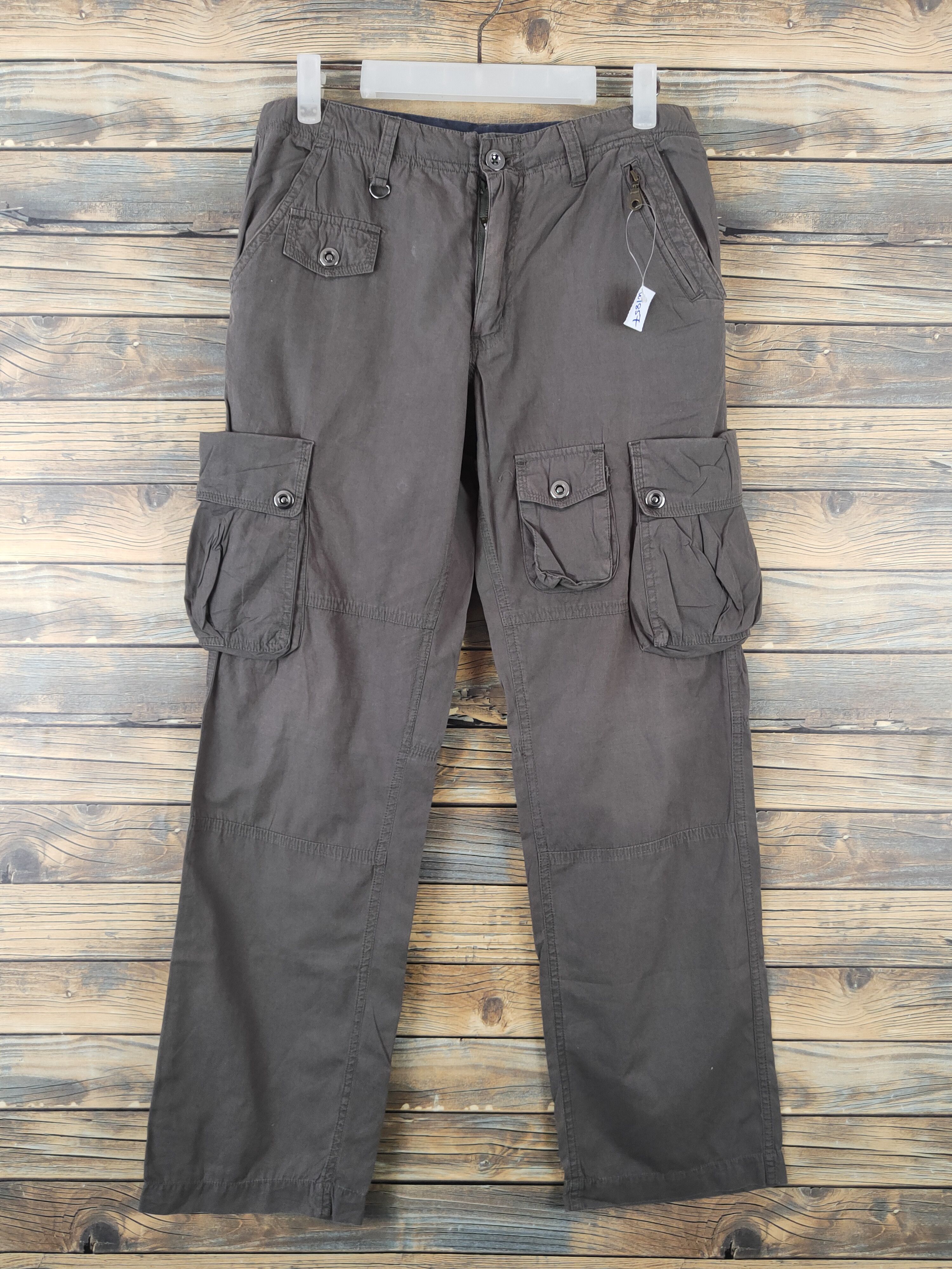 Japanese Brand D Daily News Dark Brown Multipocket Cargo Pants #W1857 Size US 30 / EU 46 - 1 Thumbnail