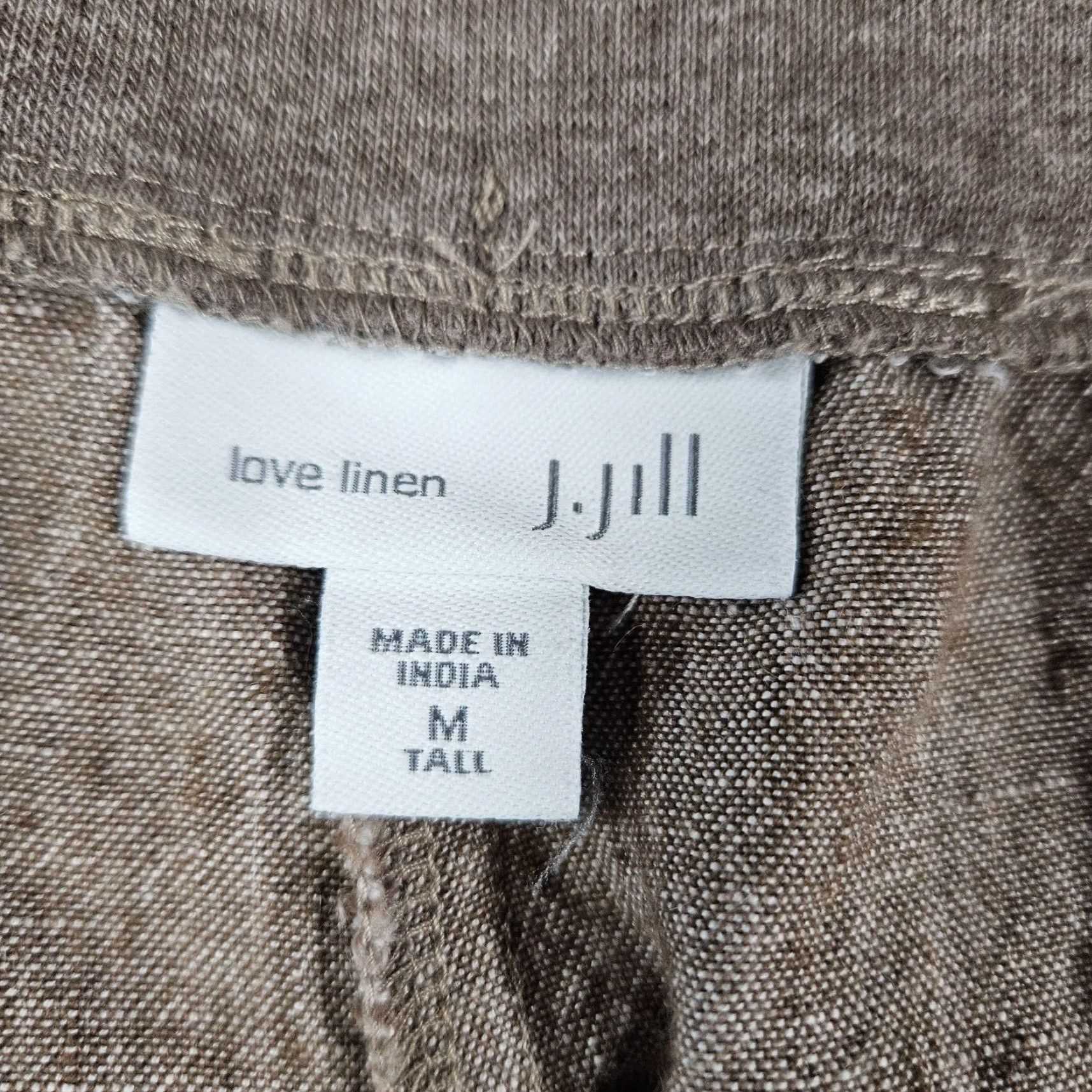 J. Jill J Jill Love Linen Womens Pants Sz Medium Tall Brown Pull On Mid Rise Size 32" / US 10 / IT 46 - 7 Thumbnail