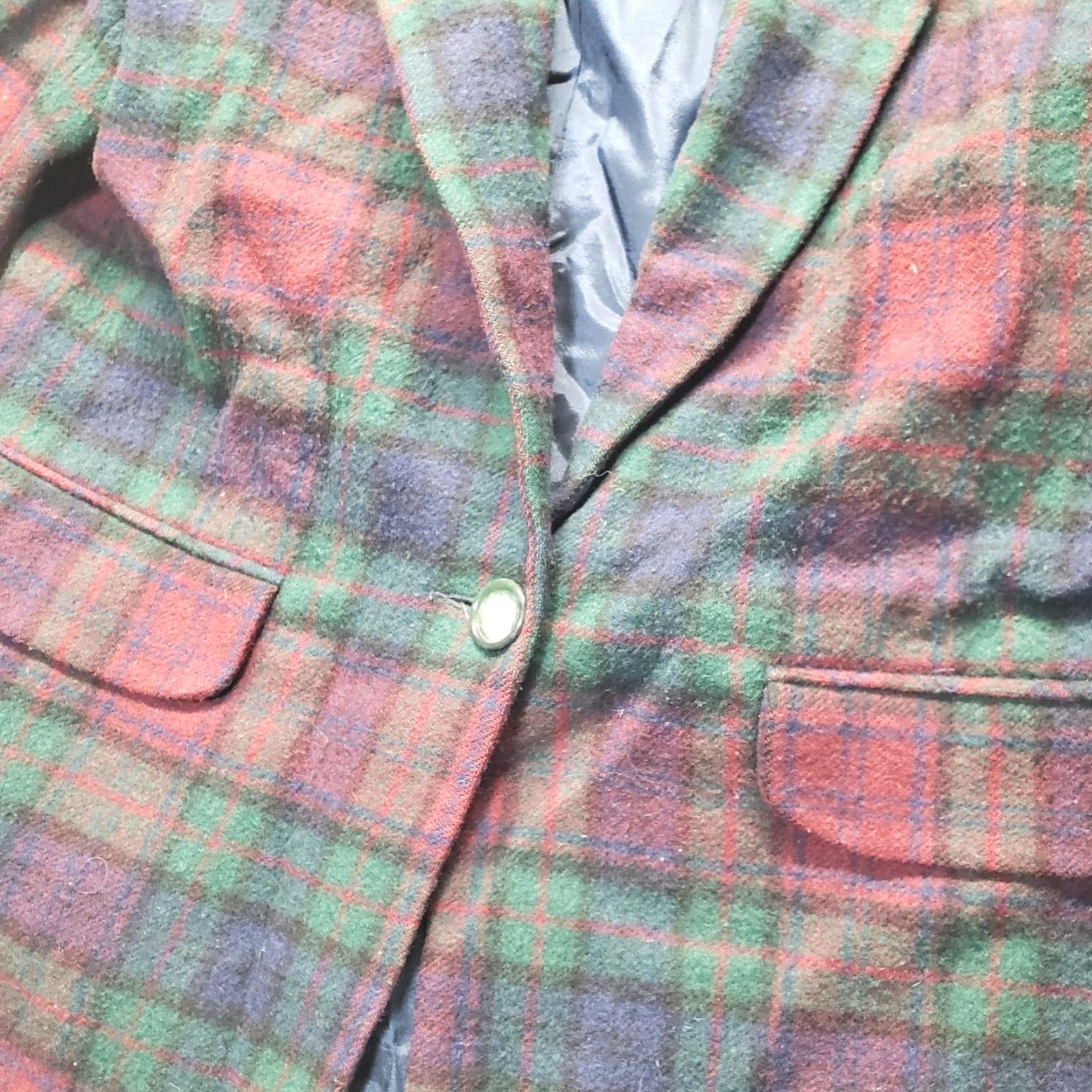 Charter Club VINTAGE Charter Club Blazer Shirt 10 Red Plaid Wool Women's Adult Jacket Blazer 90s Womens Size L / US 10 / IT 46 - 4 Thumbnail