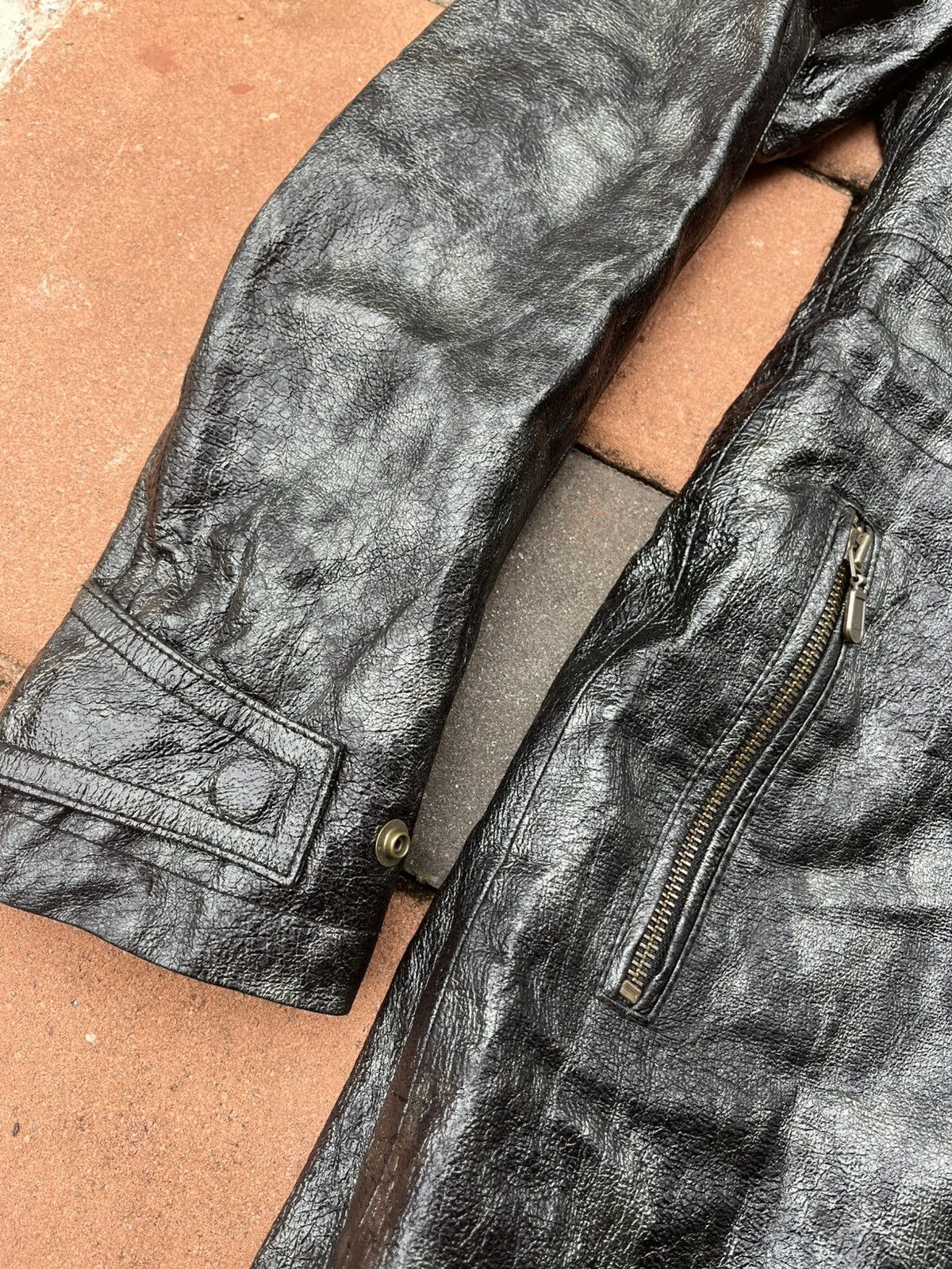 Tornado Mart vintage tornado mart Long Trench leather Jacket parkan Size US L / EU 52-54 / 3 - 6 Thumbnail
