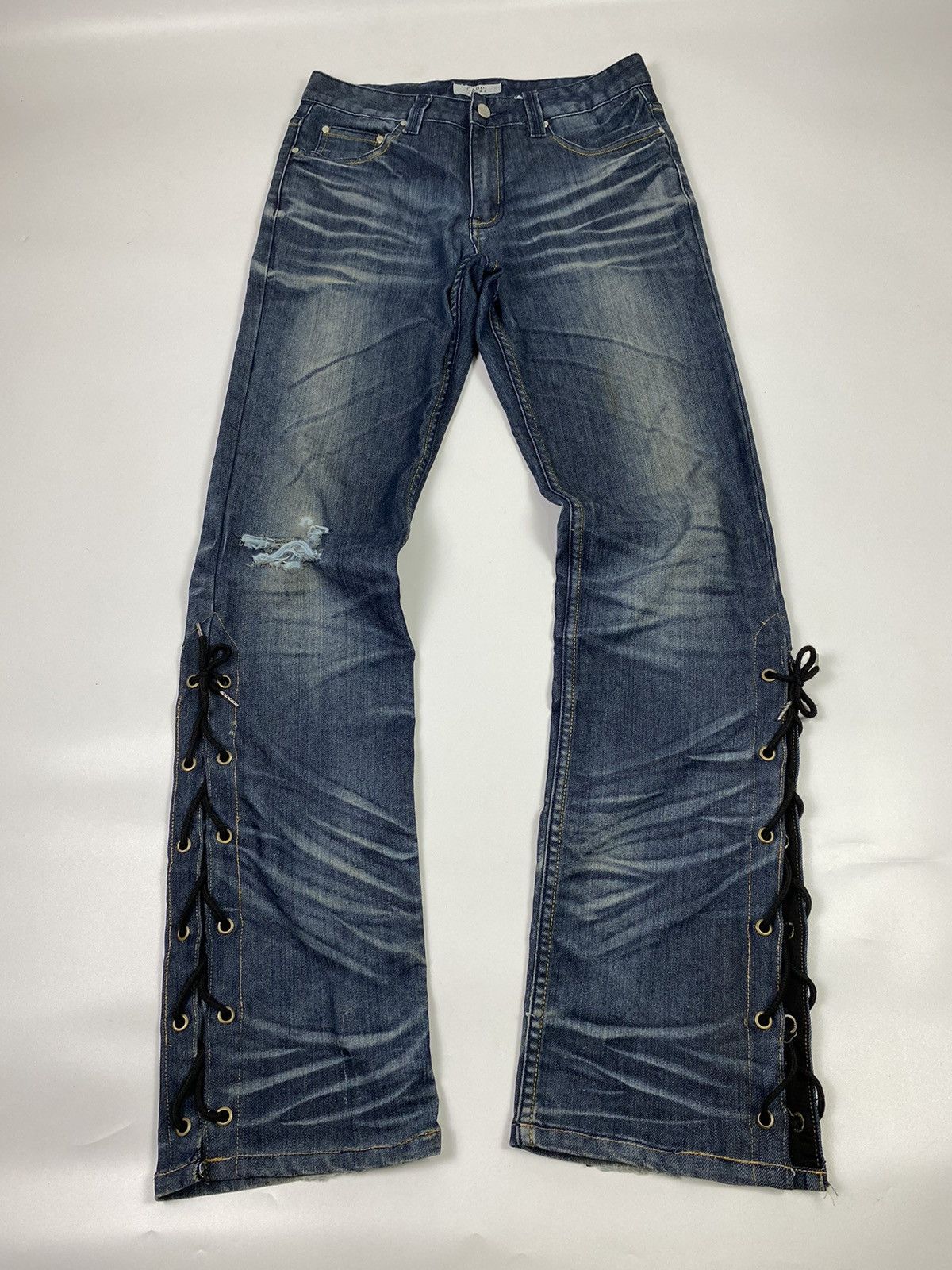 Jean lace up gaudi homme mudwash pant ifsixwasnine vkei style Size US 31 - 2 Thumbnail