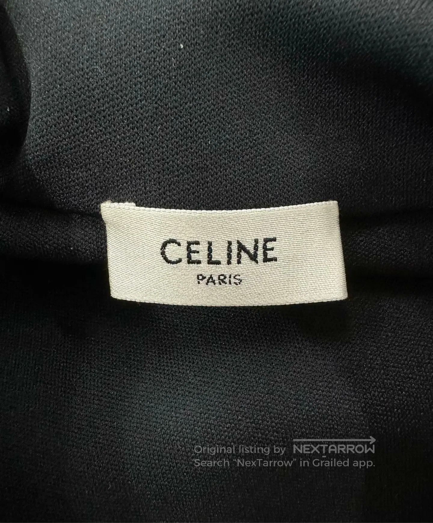 Celine CELINE Black Embroidered Stripe Logo Zip-up Dress| Size XS / US 0-2 / IT 36-38 - 3 Thumbnail