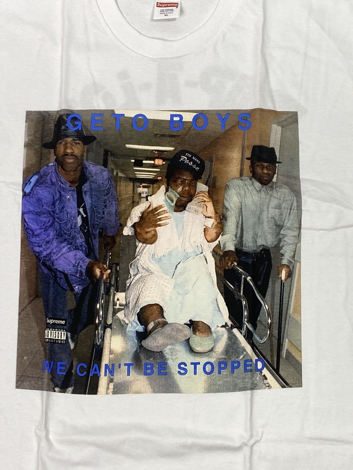 Supreme Geto Boys Supreme XL white T-shirt with print, new Size US XL / EU 56 / 4 - 2 Thumbnail