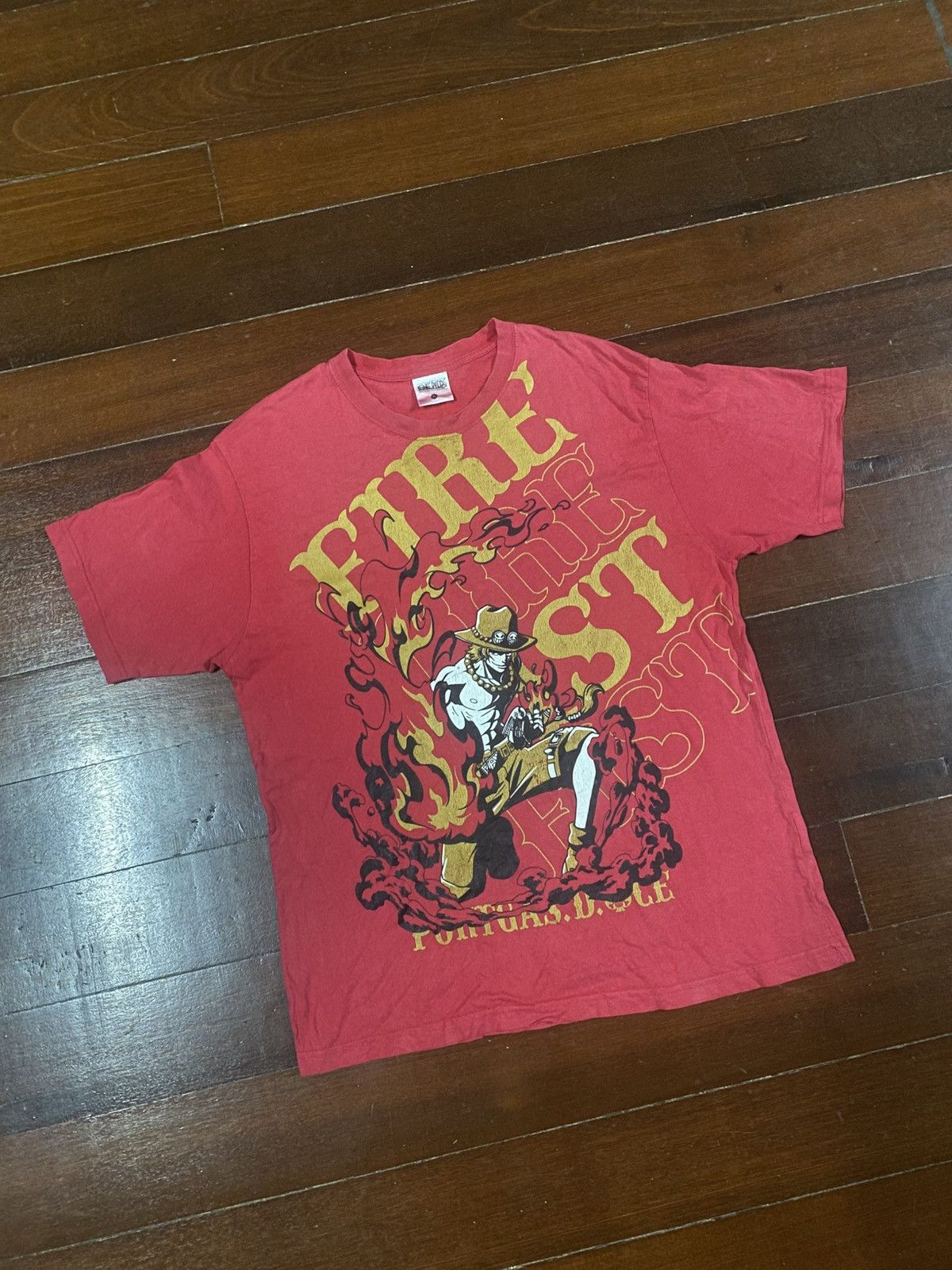 Anime Portgas D Ace One Piece Japan Anime Tee Akira Evangelion Size US XXL / EU 58 / 5 - 4 Thumbnail