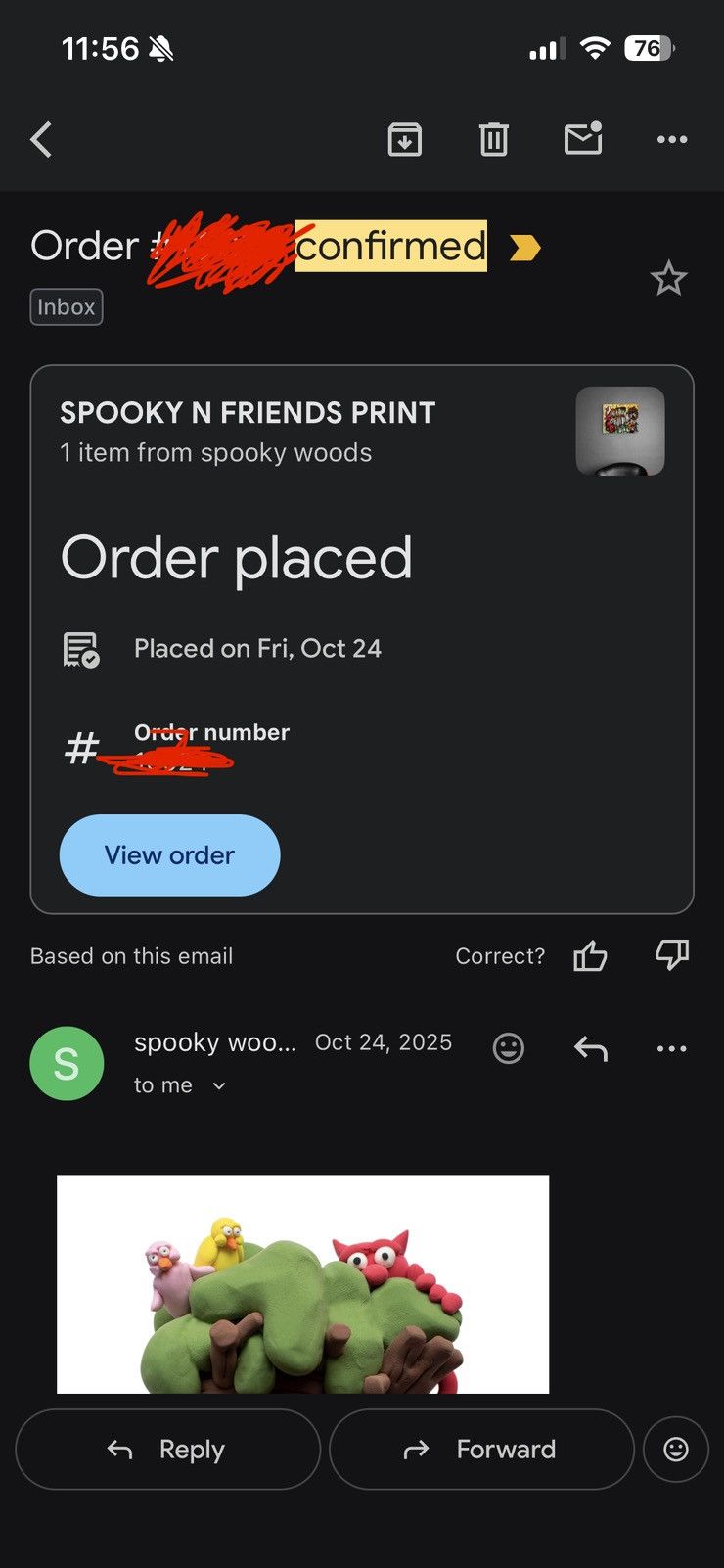 Other Slawn x Spooky woods “Spooky N Friends” 35 x 28 cm art print Size ONE SIZE - 5 Thumbnail