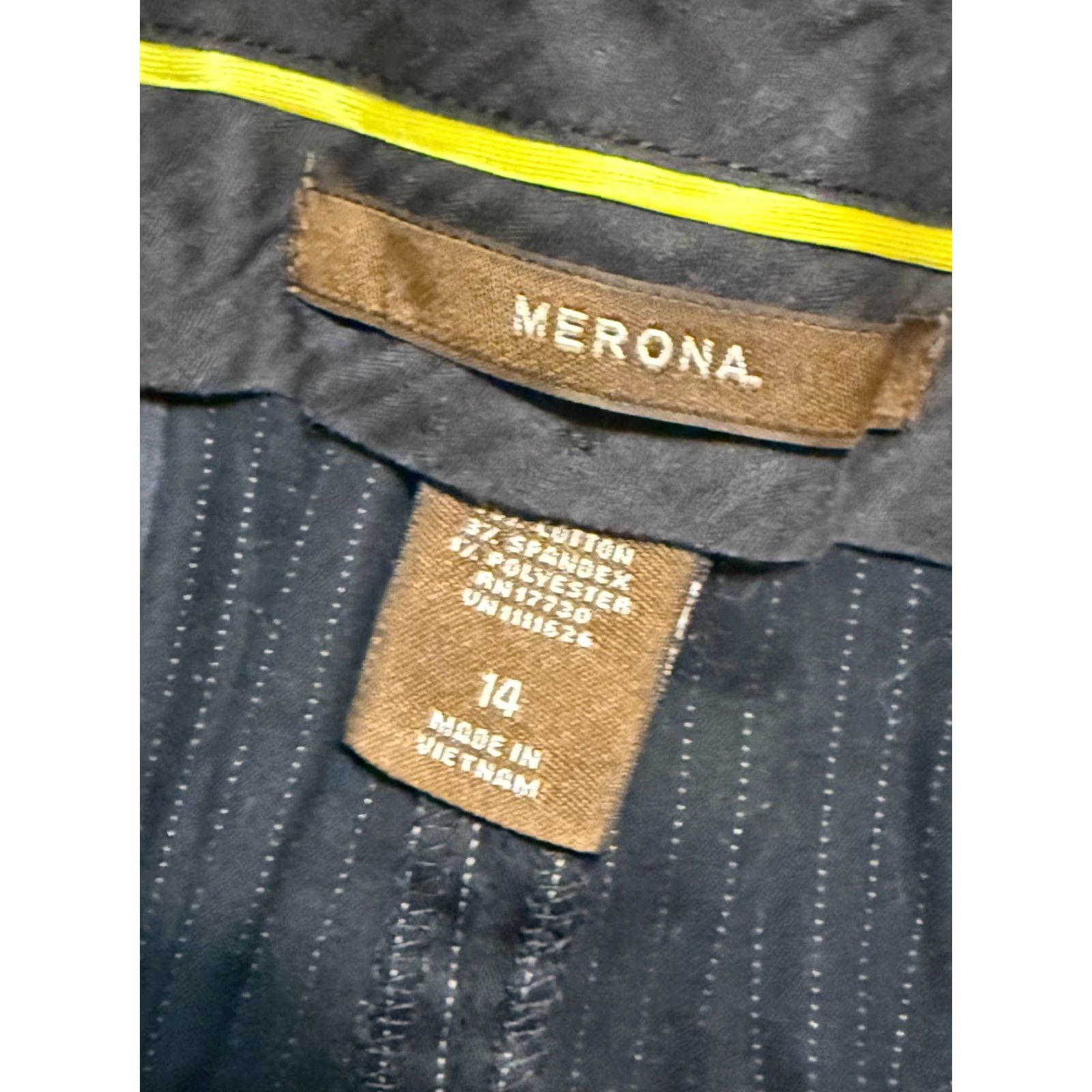 Merona Merona Pants Women's 14 Blue White Pinstripes Dress Pants Flared Leg Casual Everyday Size 36" / US 14 / IT 50 - 4 Thumbnail