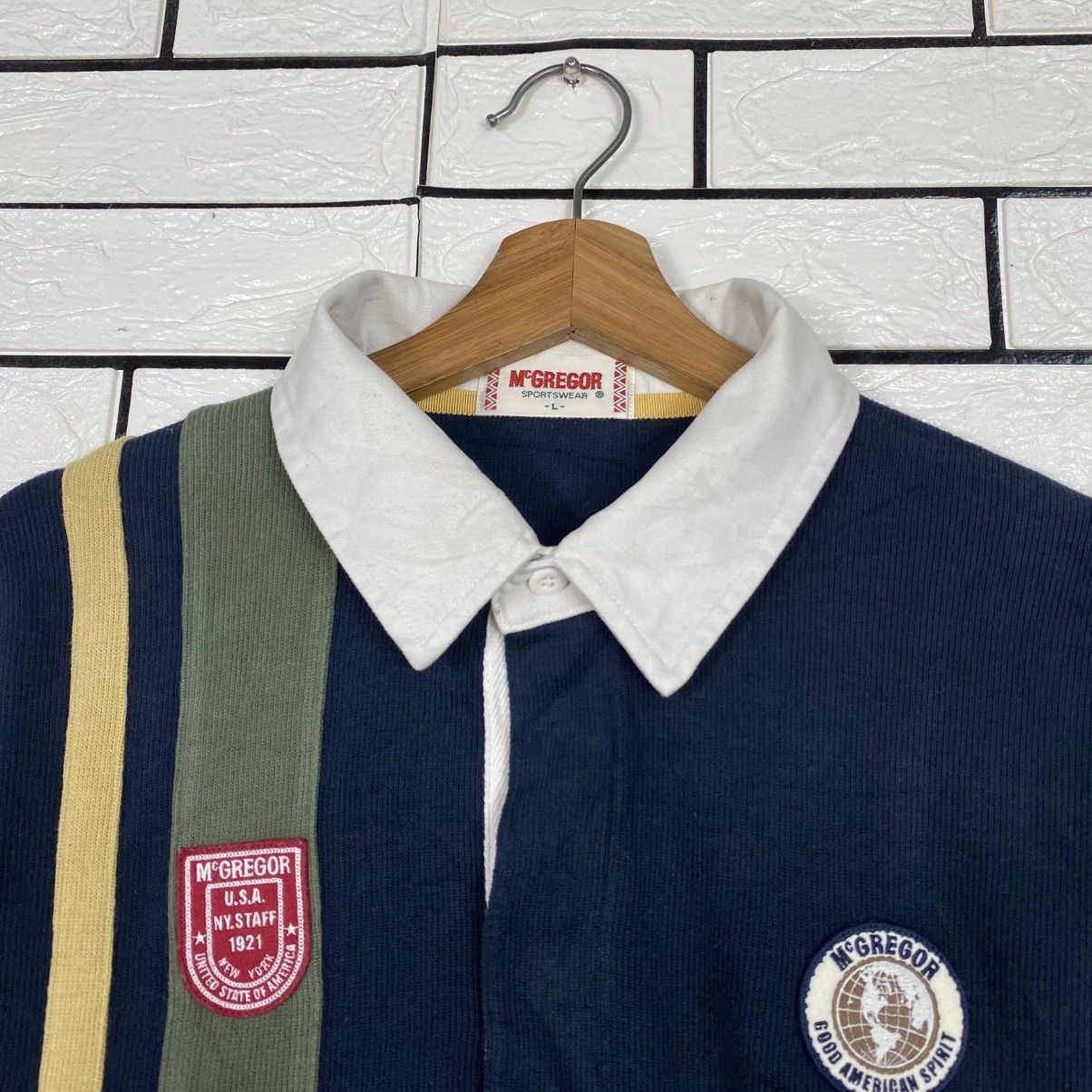 Japanese Brand Vintage Rugby Collar Long Sleeve Mc Gregor Issey Miyake Size US L / EU 52-54 / 3 - 9 Thumbnail