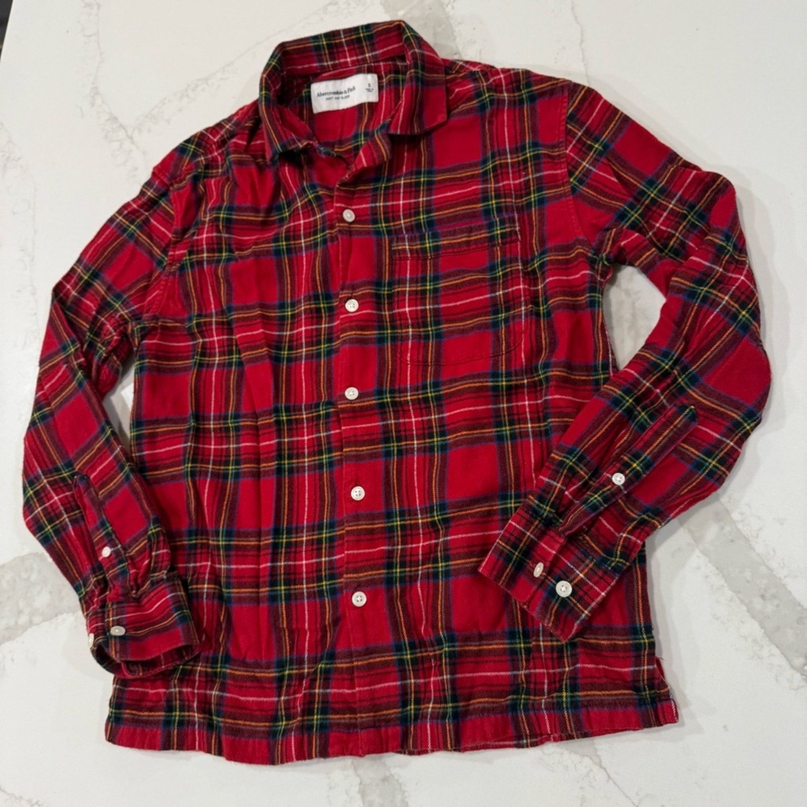 Abercrombie & Fitch Abercrombie & Fitch Soft Flannel Pajama Shirt Womens Small Size S / US 4 / IT 40 - 3 Thumbnail
