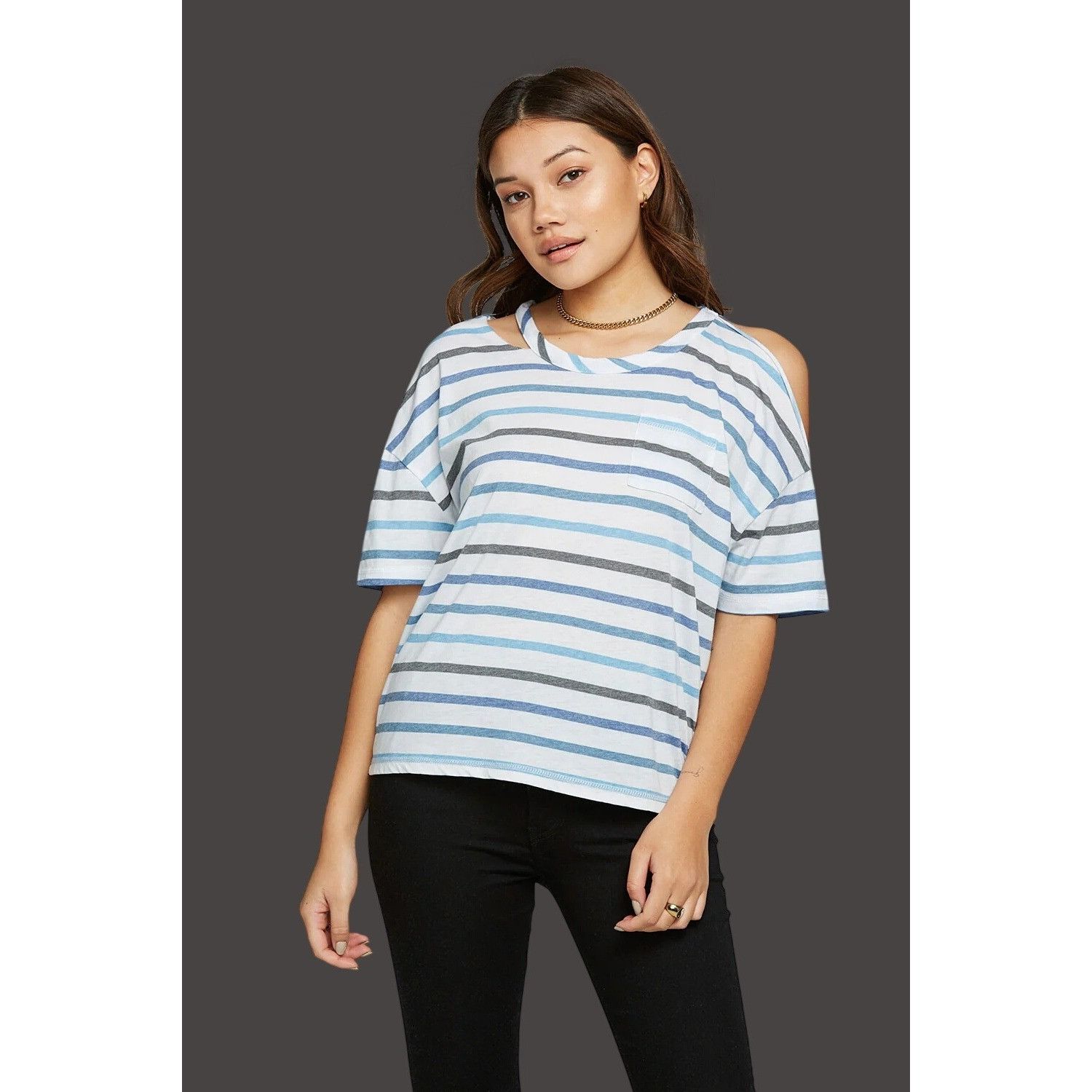 Chaser Brand Chaser Recycled Striped Short Sleeve Top Women Size Small Size S / US 4 / IT 40 - 5 Thumbnail