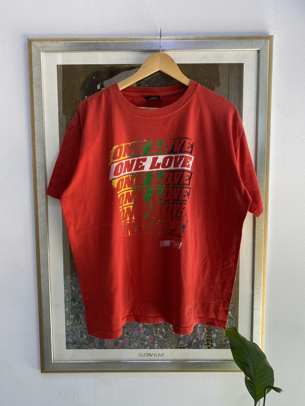 image of Jamaica One Love Nascar T Shirt in Red, Men's (Size XL)