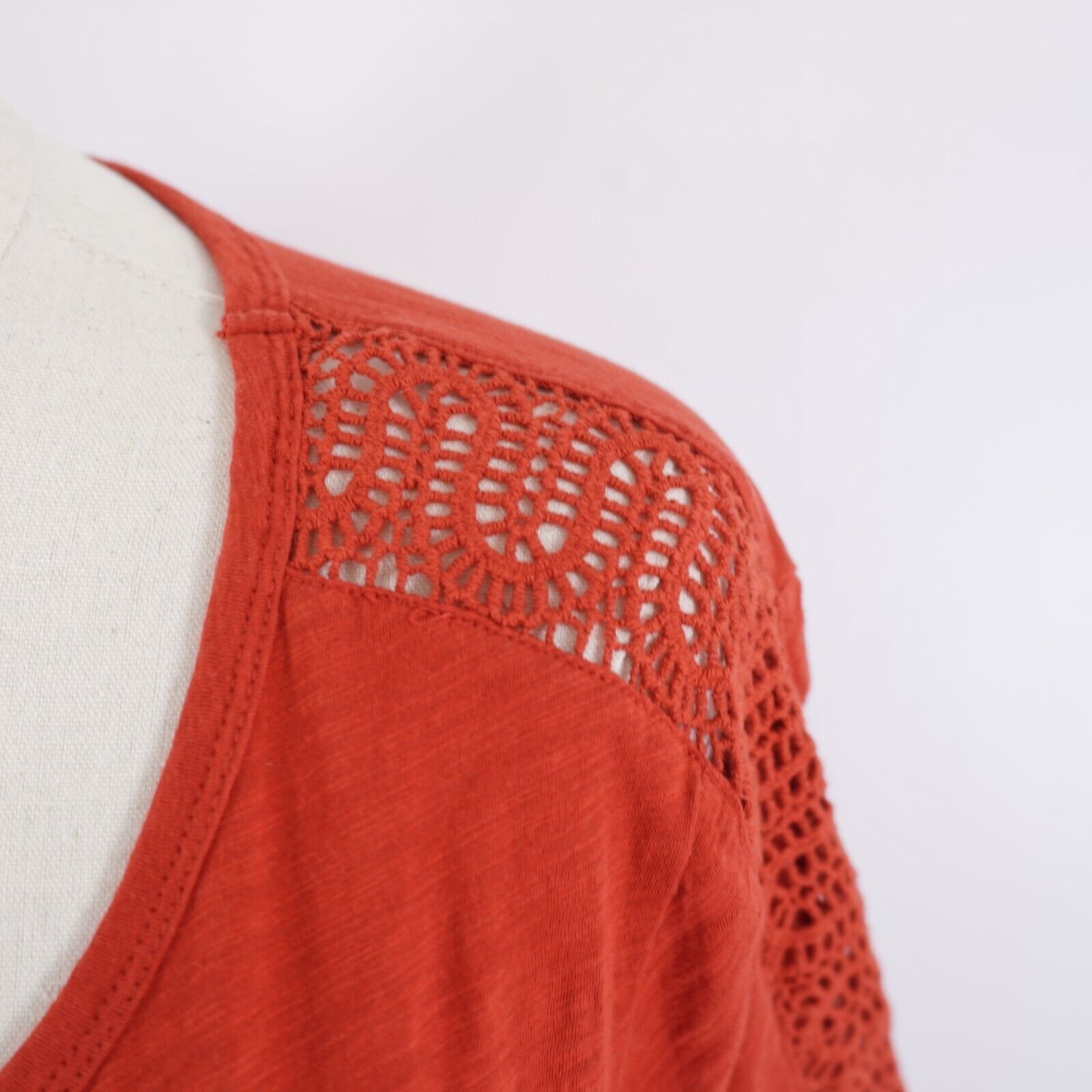 Loft Ann Taylor Loft Red Top / Blouse XL Vintage Soft Scoop Neck Size XL / US 12-14 / IT 48-50 - 3 Thumbnail