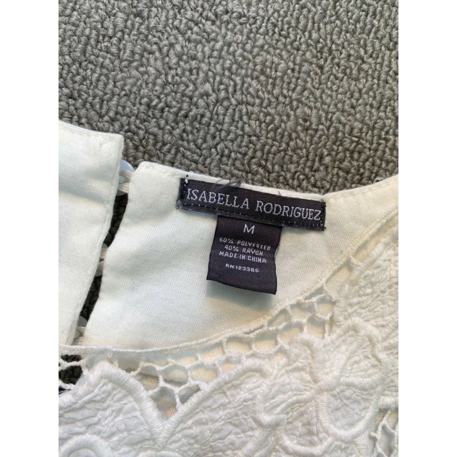 Vintage Isabella Rodriguez Dress Mini Lace White Sleeveless Womens M Size M / US 6-8 / IT 42-44 - 4 Thumbnail