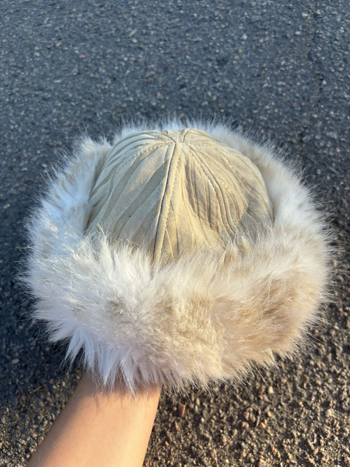 Japanese Brand × Vintage Vintage Eskimo Shearling Trim Pillbox hat Size ONE SIZE - 2 Thumbnail