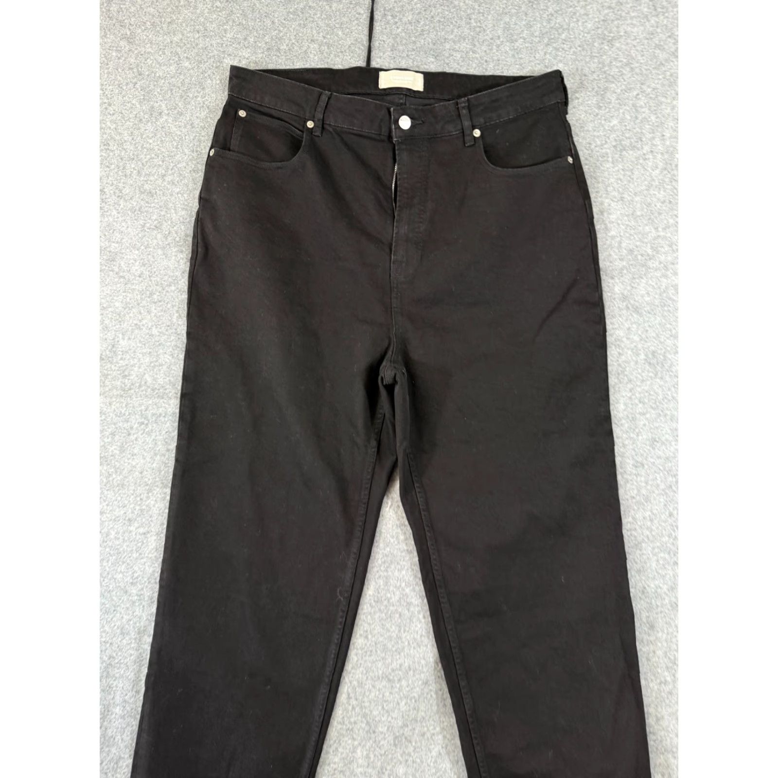Everlane Everlane Jeans Womens 34R Black Denim Cotton Curvy High Waist Straight Leg Jeans Mens Womens Girls Size 24" / US 00 / IT 34 - 4 Thumbnail
