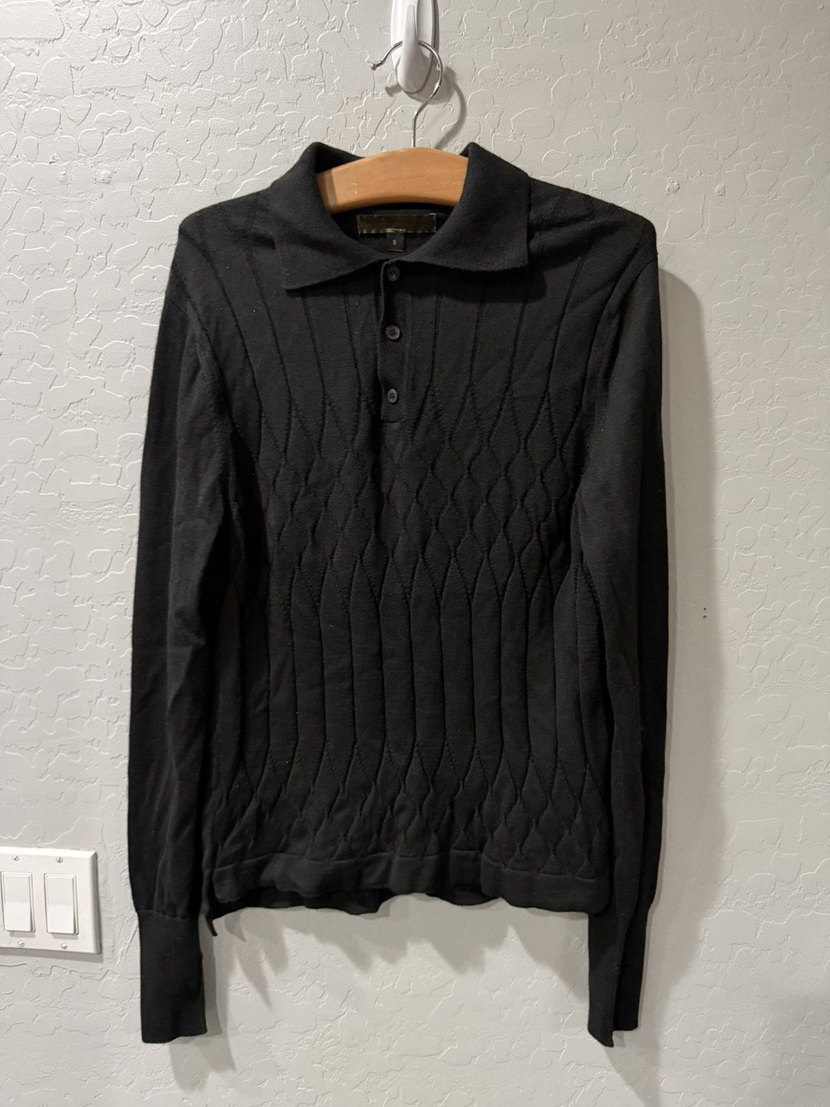 PING PING Hideoki Made In Italy Golf L/S Slim Fit Polo Small Size US S / EU 44-46 / 1 - 1 Thumbnail