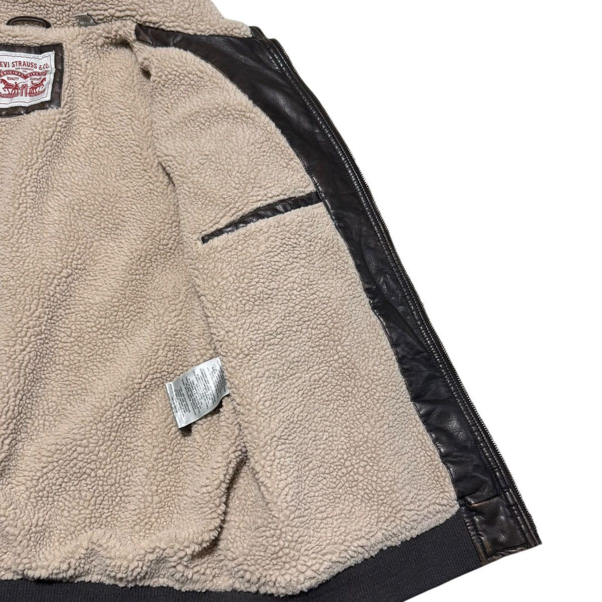 Levi's Levi’s Brown Sherpa Lined Faux Leather Jacket Men’s 2XL Size US XXL / EU 58 / 5 - 9 Thumbnail