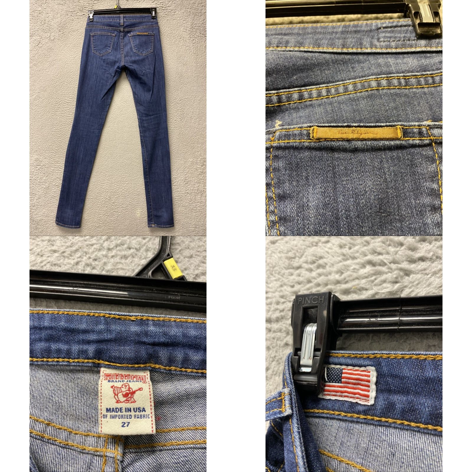 True Religion True Religion Women's Jeans Size 27x34 Blue Slim Size 27" / US 4 / IT 40 - 8 Thumbnail