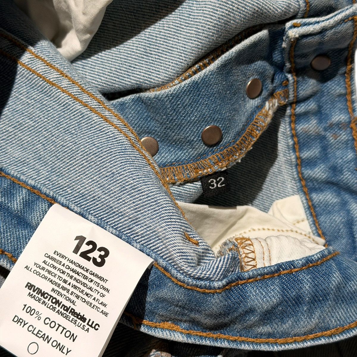 RRR-123 $1,300 painted repented flared jeans Size US 32 / EU 48 - 3 Thumbnail