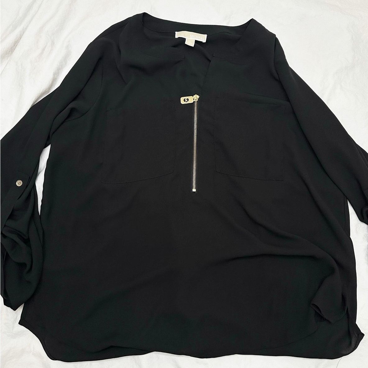 Michael Kors Michael Kors Front-Zip Blouse SZ M Size M / US 6-8 / IT 42-44 - 2 Thumbnail