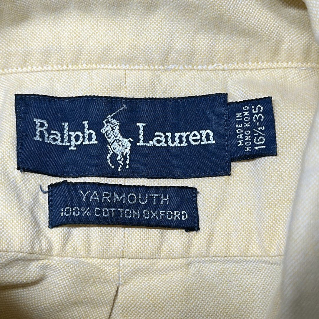 Polo Ralph Lauren Ralph Lauren Dress Shirt Pony Yarmouth Oxford Yellow Mens 16.5 35 Sz 16.5 Size 46R - 5 Thumbnail