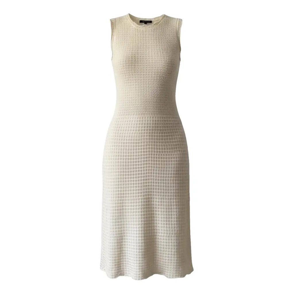 Louis Vuitton Louis Vuitton Knit Wool Mid-Length Dress Ivory Cream Size M Size M / US 6-8 / IT 42-44 - 2 Thumbnail