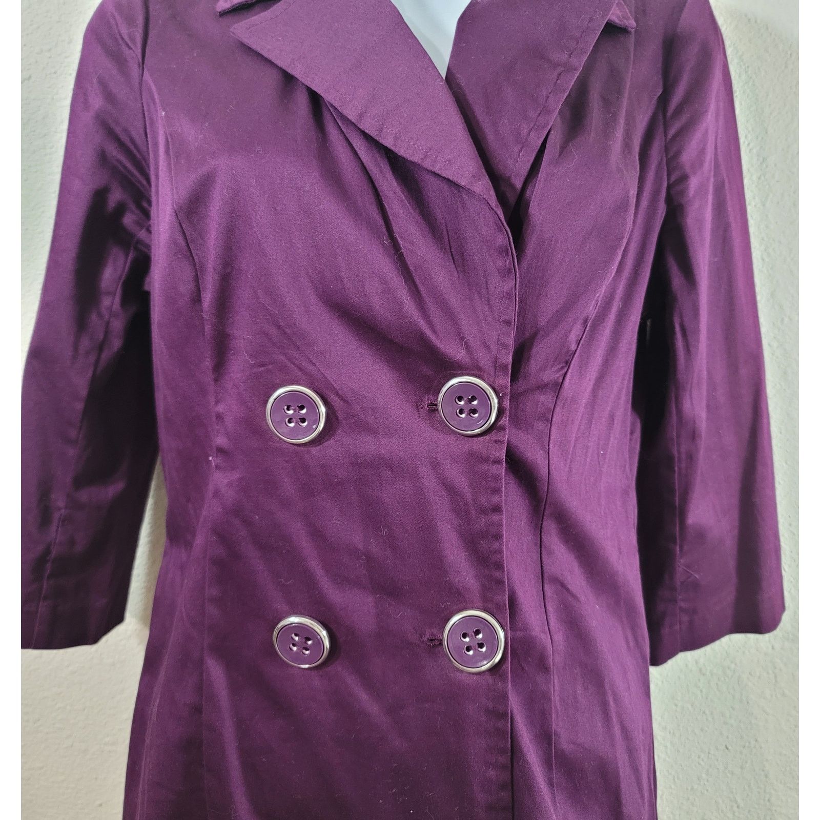 Other Heart Soul Purple Double Breasted Notched Blazer Small Size S / US 4 / IT 40 - 6 Thumbnail