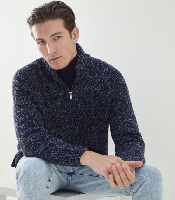 Brunello Cucinelli o1w1db10924 Cardigan in Blue Size US XXL / EU 58 / 5 - 3 Thumbnail