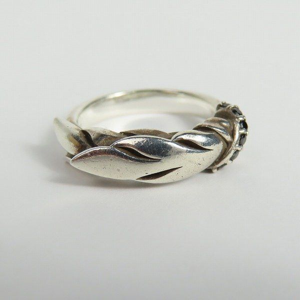 Japanese Brand KONRON Feather Stone Ring / Silver / Sz 5 Size ONE SIZE - 3 Thumbnail