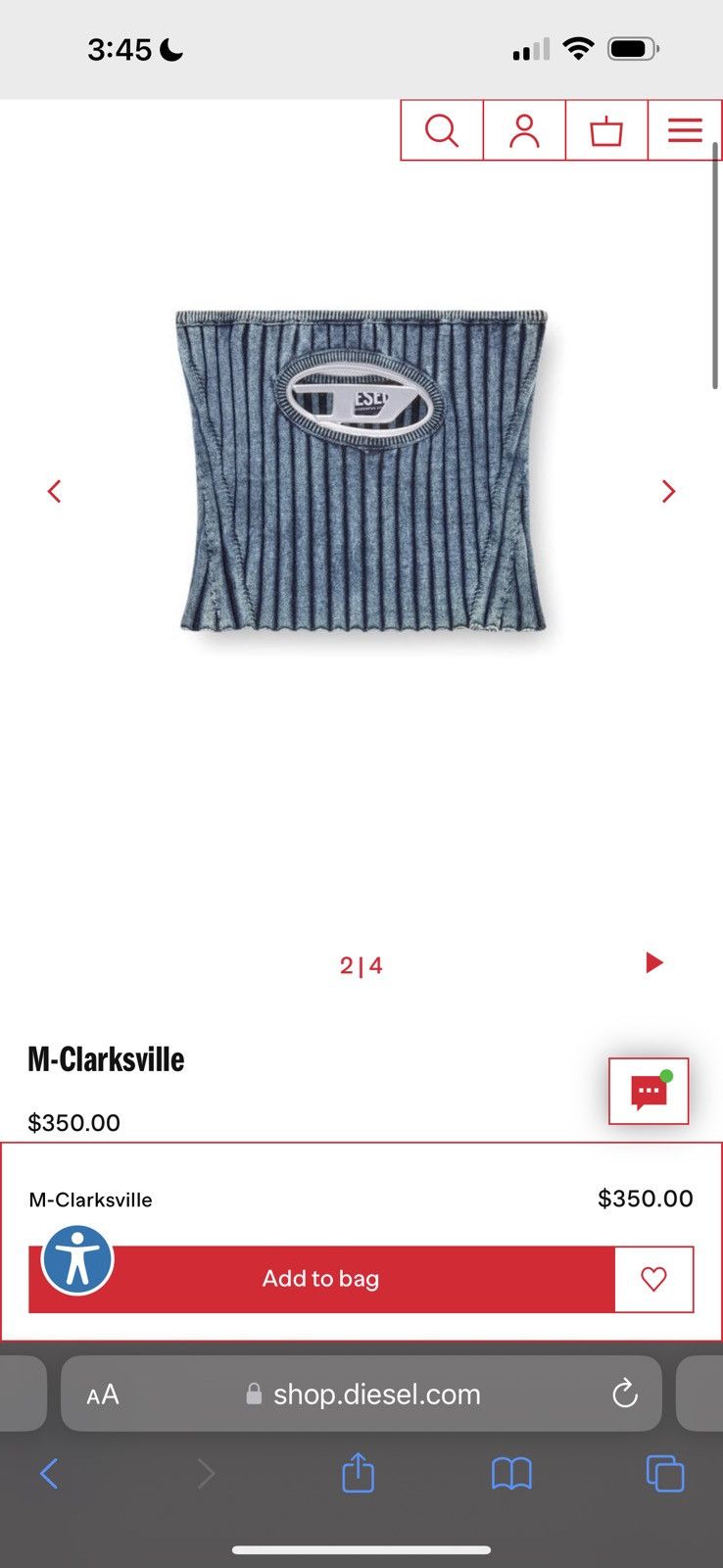 Diesel Women’s Disel Clarksville Crop Top Size M / US 6-8 / IT 42-44 - 5 Thumbnail