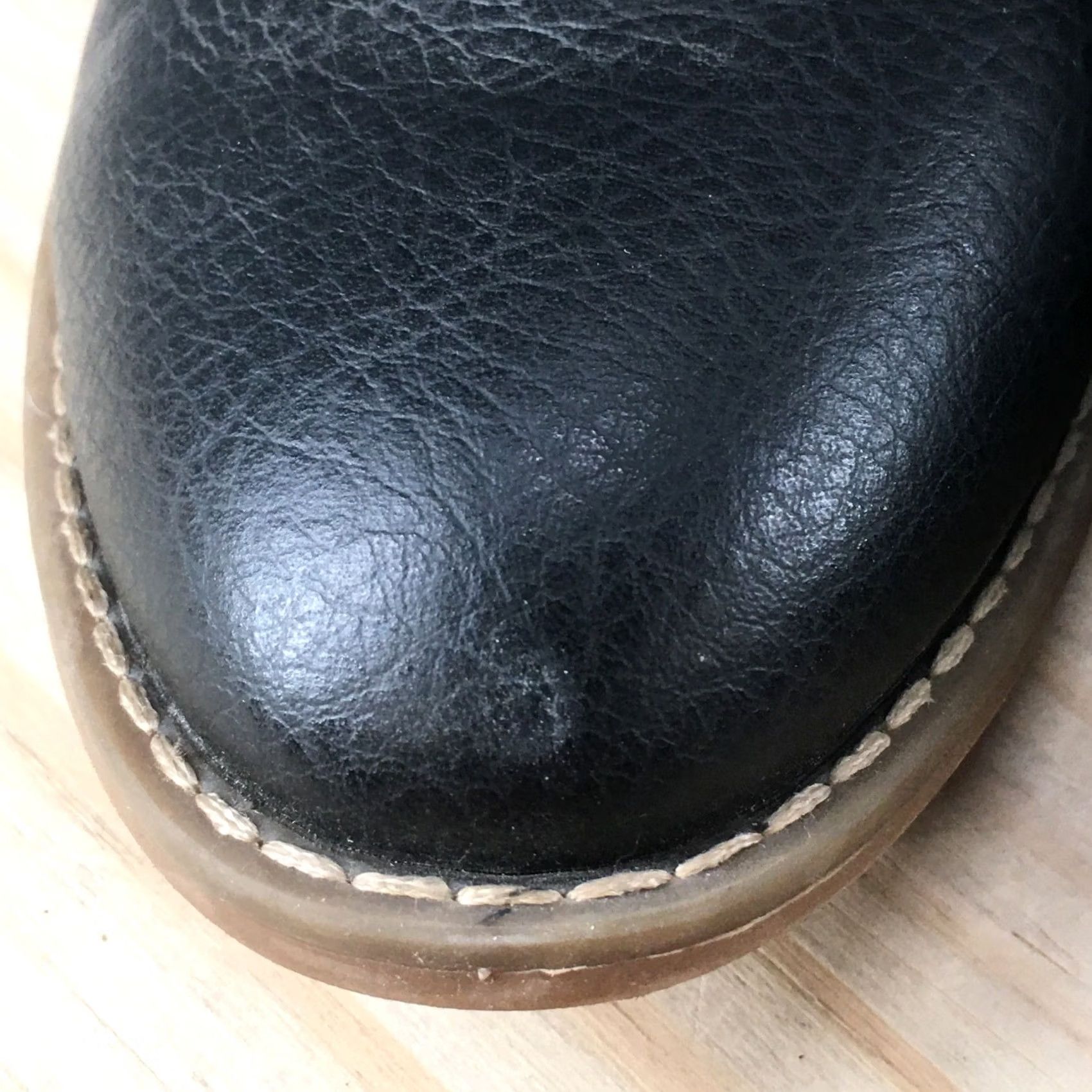 Vintage Universal Thread Boots Womens 10 Ankle Booties Black Faux Leather Block Heels Casual Footwear Shoes Size US 10 / IT 40 - 4 Thumbnail