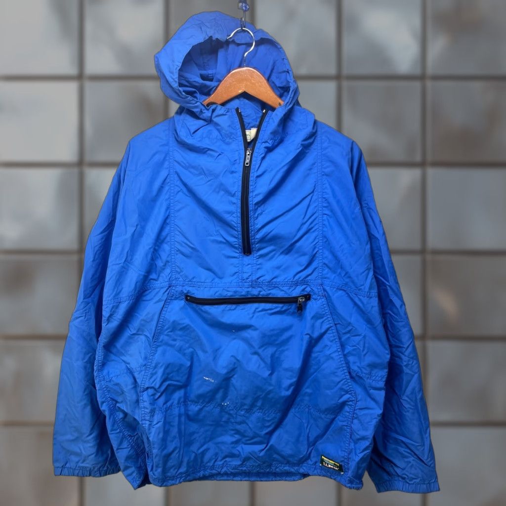 Vintage VINTAGE LL Bean Hooded Windbreaker Jacket L Regular Blue 90s Skull Logo Zip Jacket Mens Size US L / EU 52-54 / 3 - 1 Thumbnail