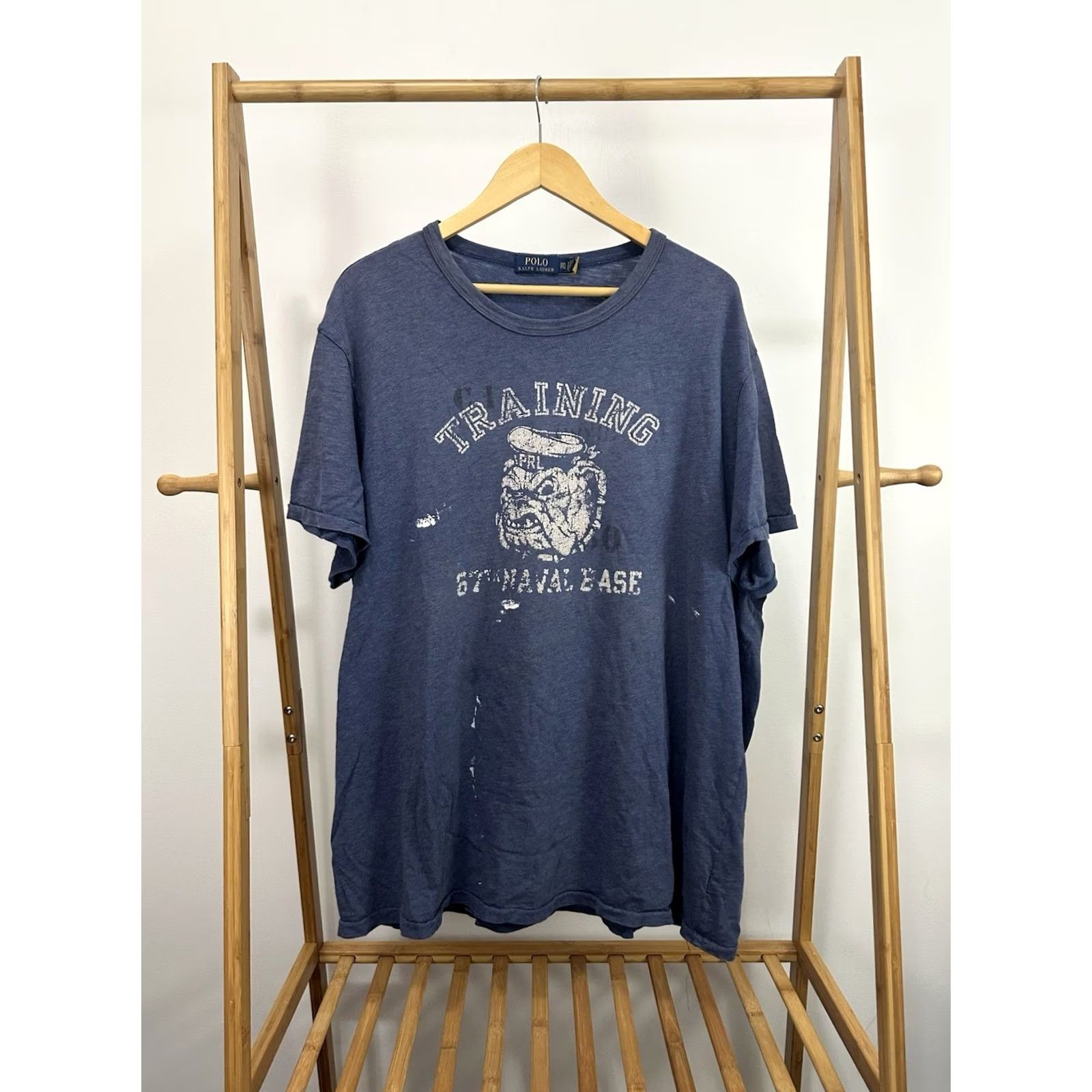Polo Ralph Lauren Polo Ralph Lauren Training USN 67th Naval Bulldog Stencil Faded Worn T-Shirt XXL Size US XXL / EU 58 / 5 - 2 Thumbnail