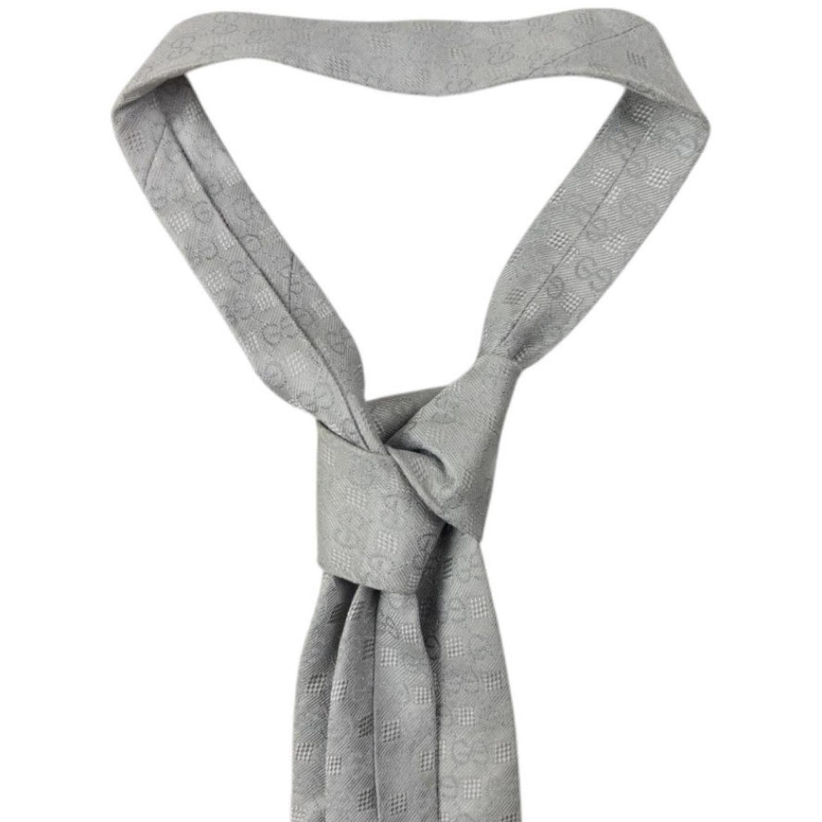 Gucci Vintage Gucci Monogram Silk Tie Size ONE SIZE - 3 Thumbnail
