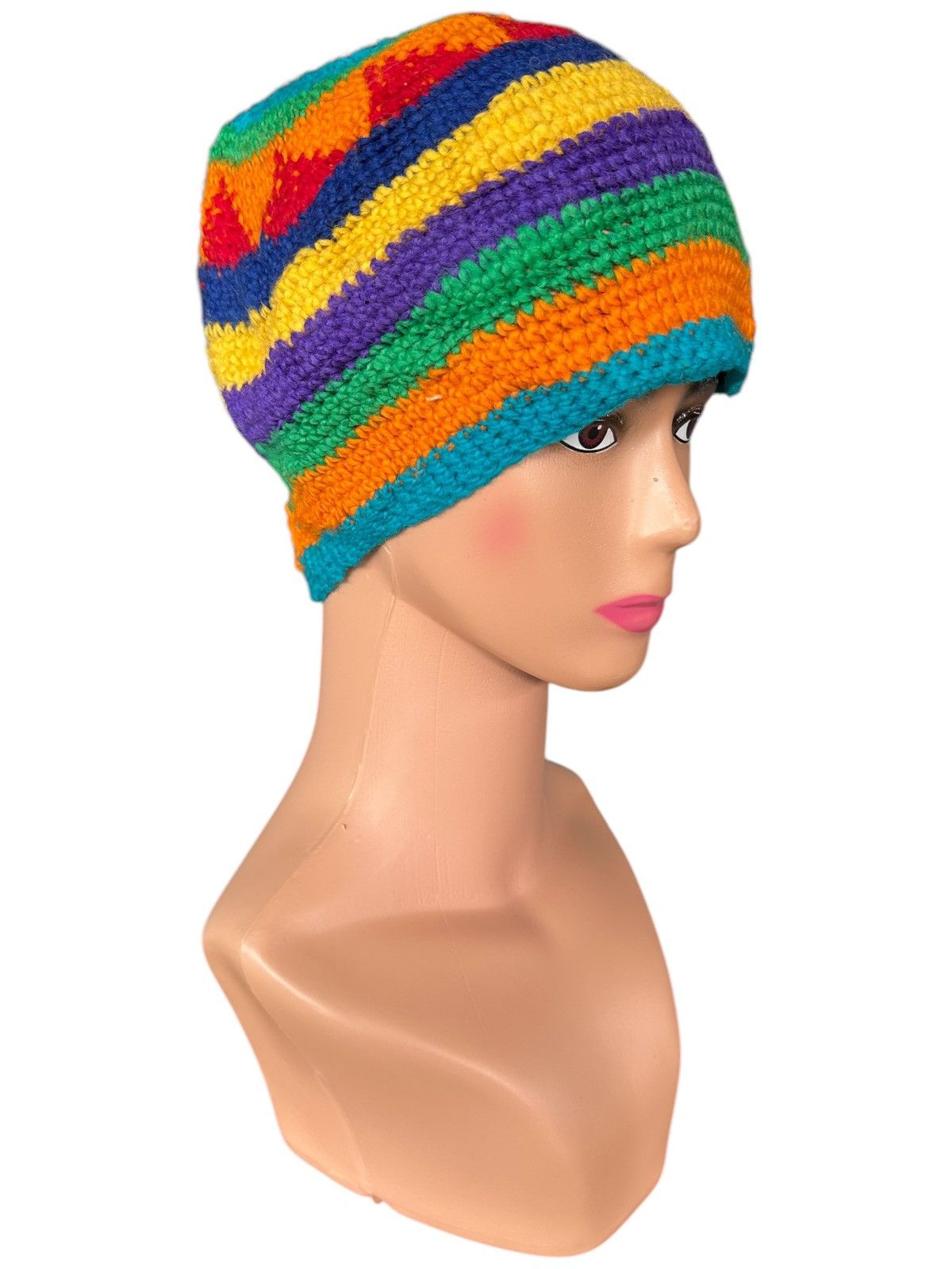 Japanese Brand × Kapital × Vintage Crochet Knitted Handmade Beanie Hats Size ONE SIZE - 1 Thumbnail