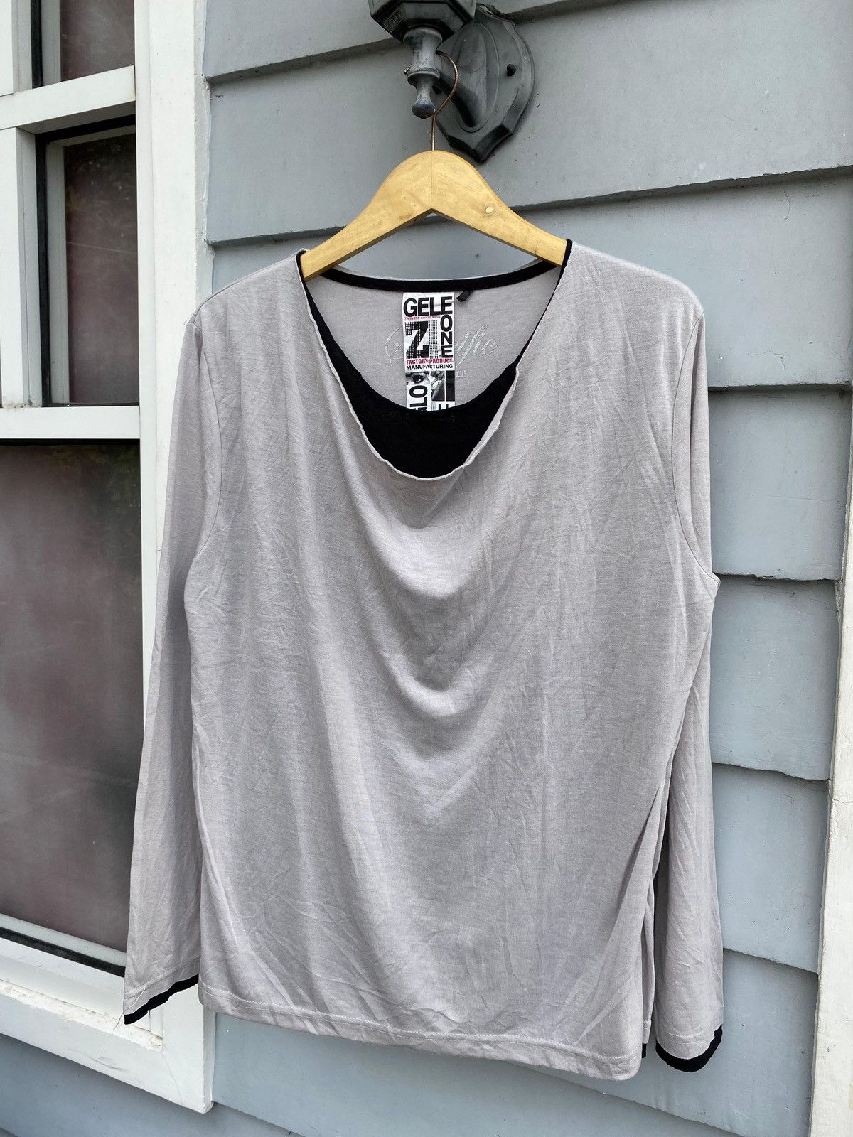 Japanese Brand GELEONE Japanese Layered Cut Long Sleeve Shirt Yohji Style Size XL / US 12-14 / IT 48-50 - 1 Thumbnail
