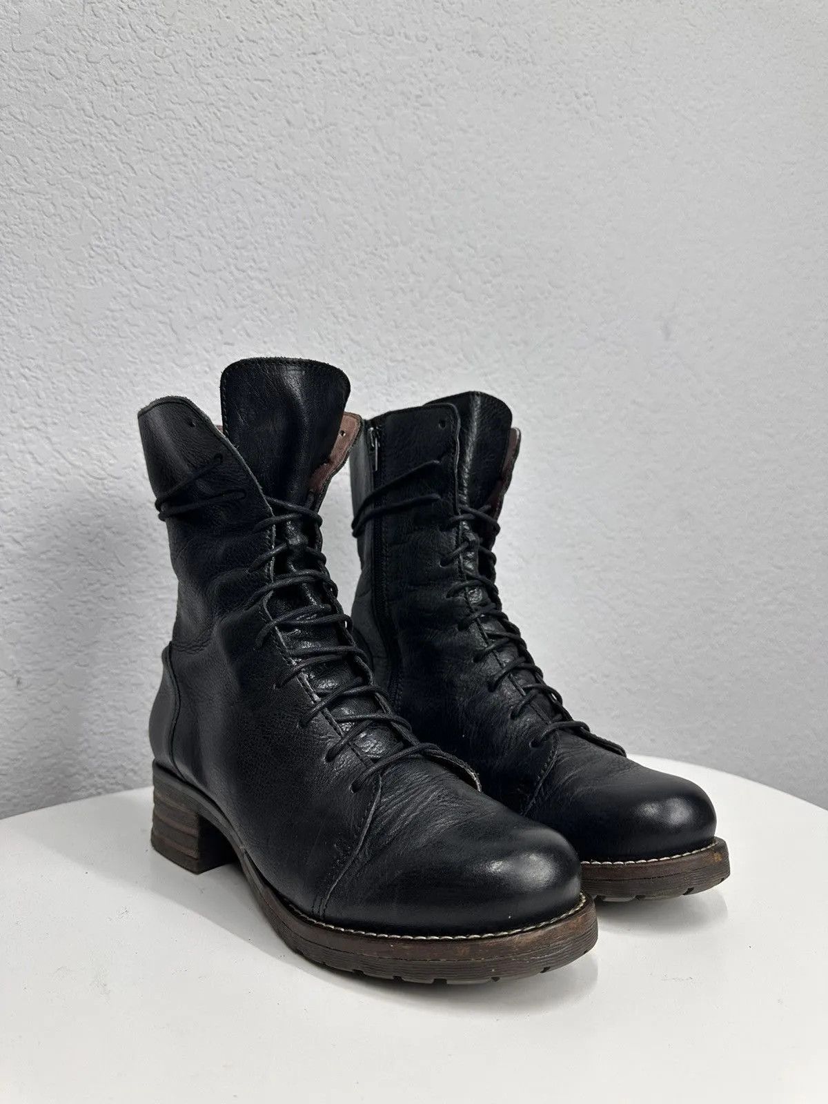 Vintage Vintage black boots lacing AS 98 moto Undercover style Size US 7 / EU 40 - 1 Thumbnail