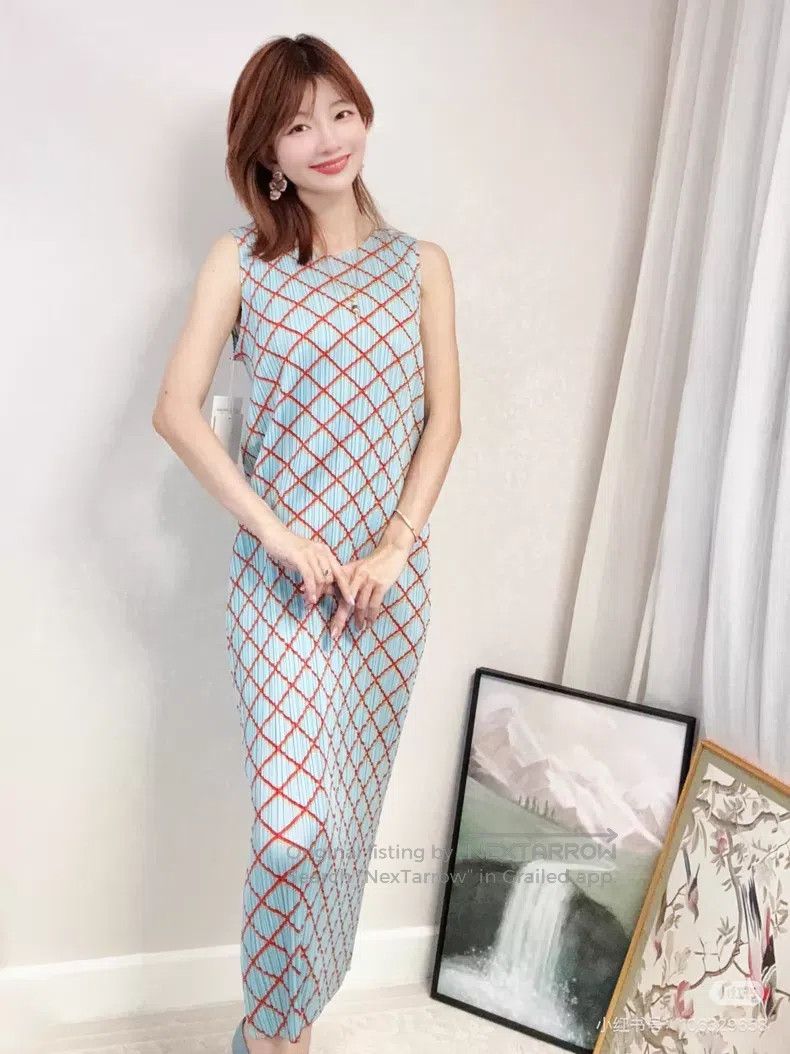 Issey Miyake Issey Miyake Light Blue Dress Size L / US 10 / IT 46 - 8 Thumbnail